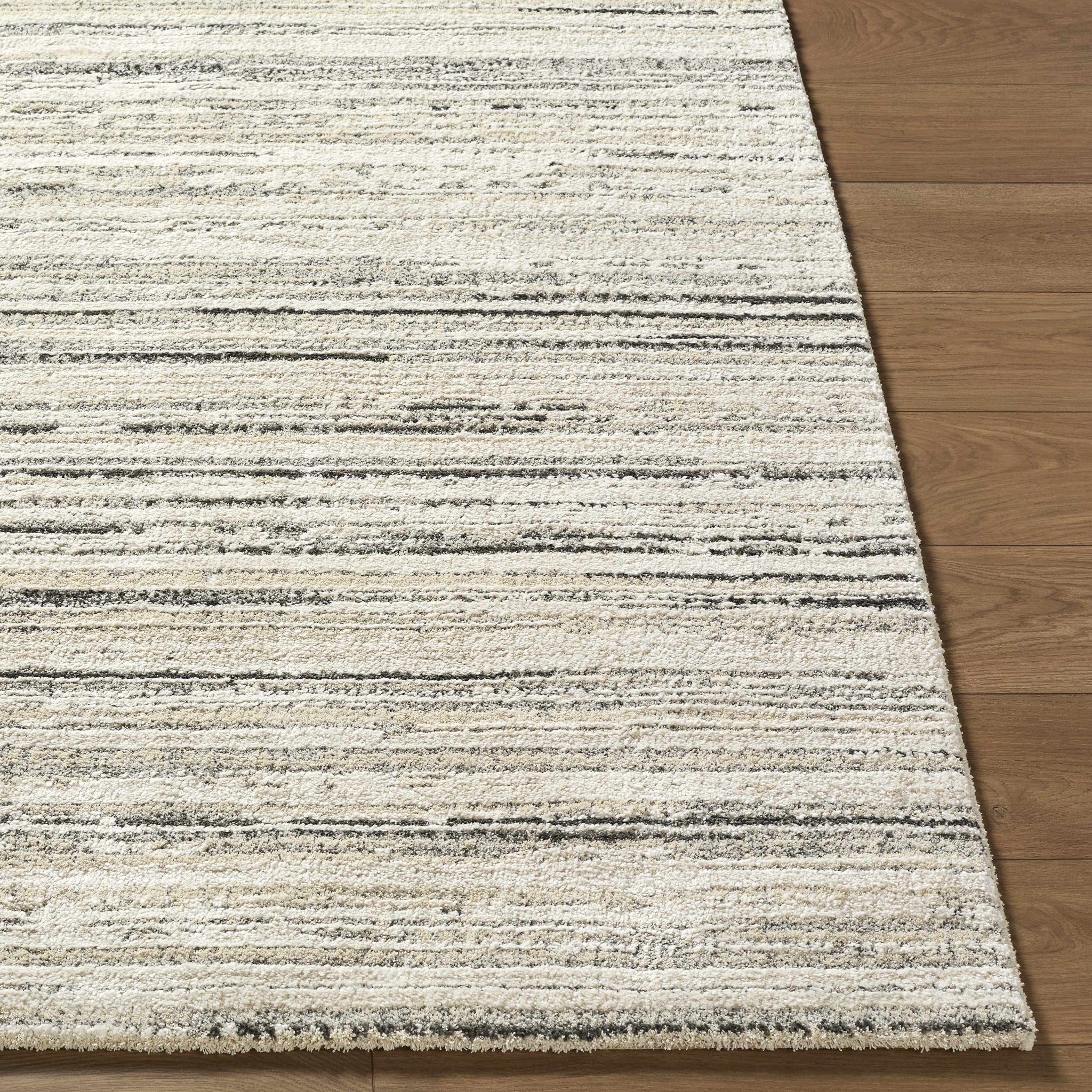 Contemporary Style White And Cream Woven Rug - Image 2