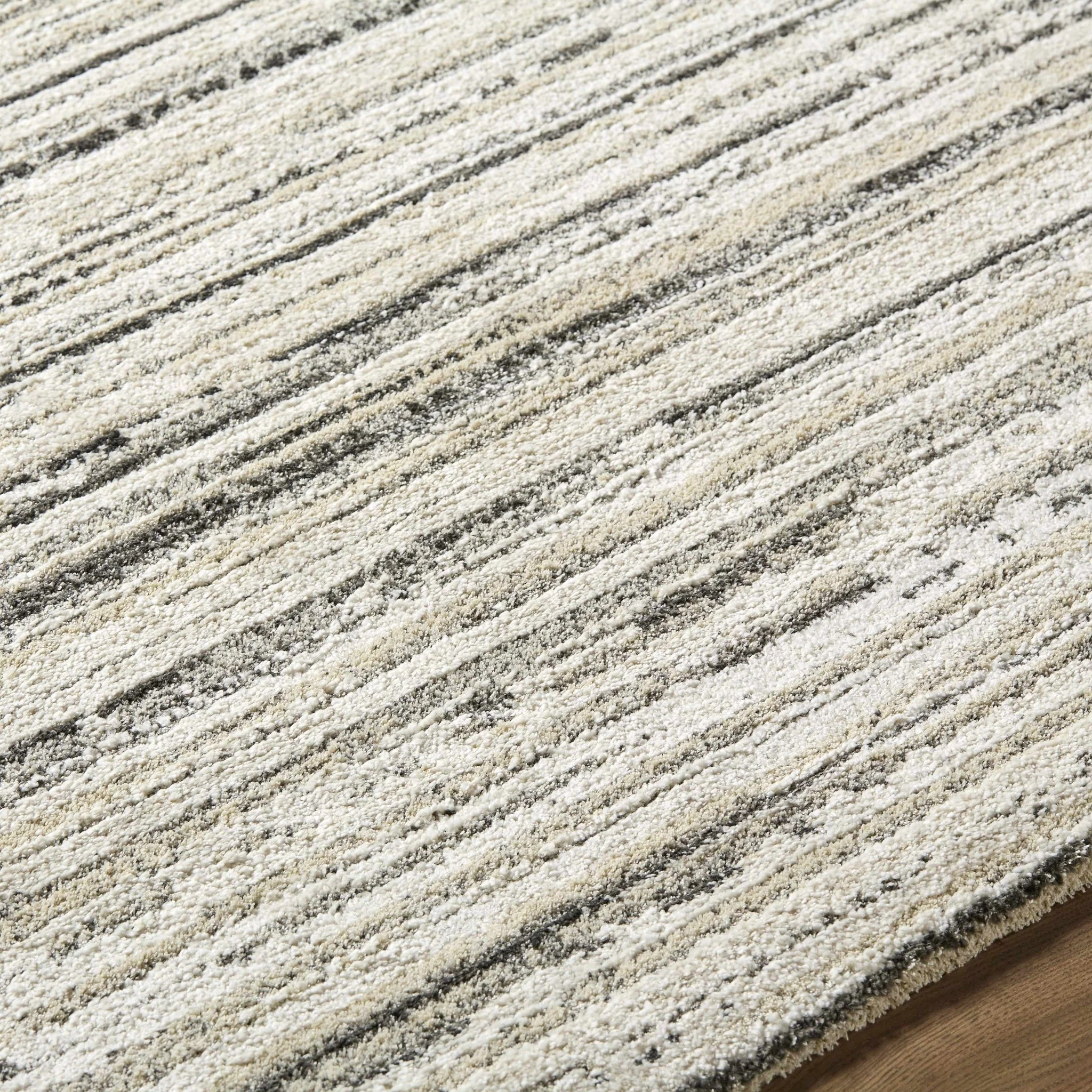 Contemporary Style White And Cream Woven Rug - Image 3