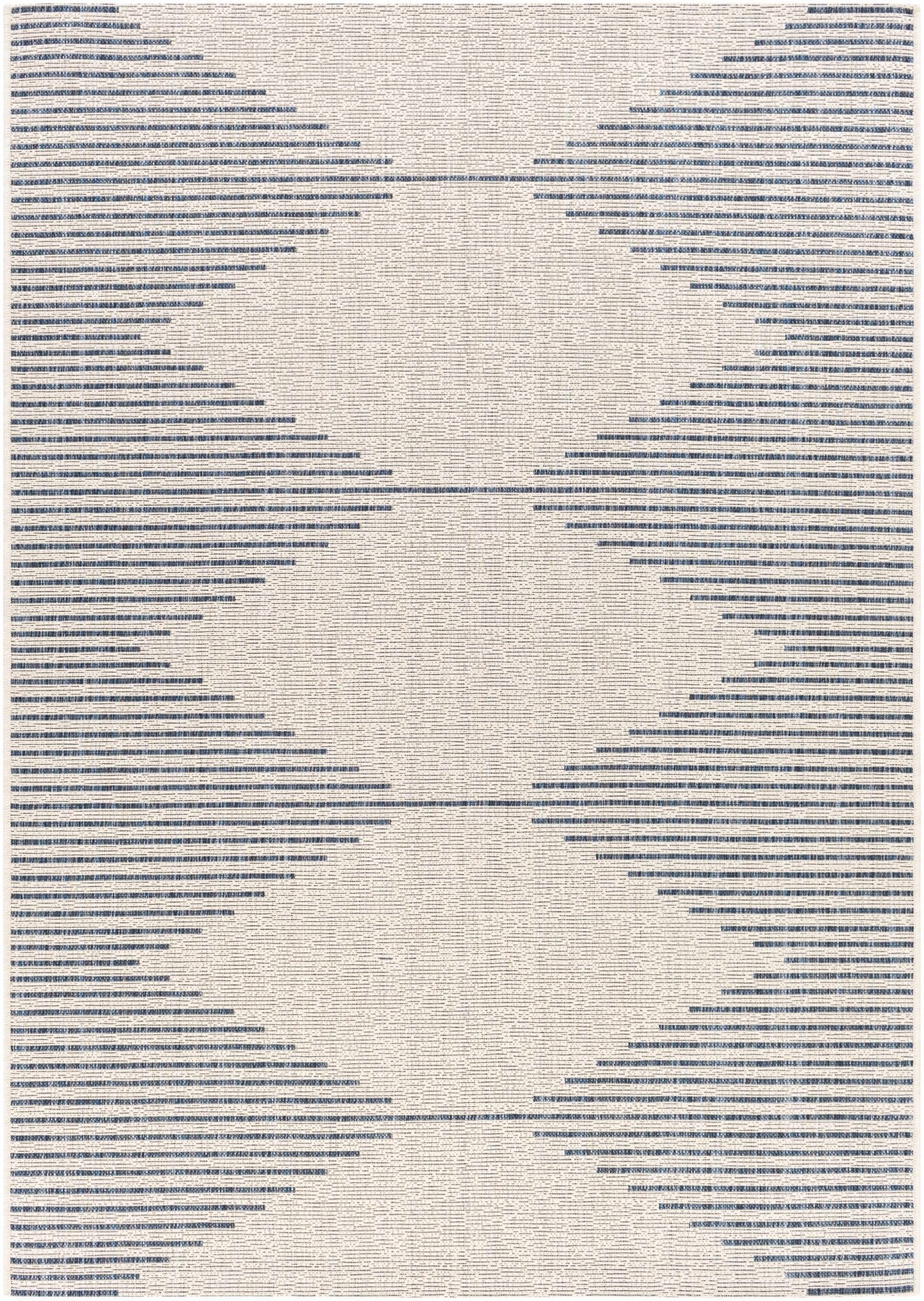 Contemporary Tribal Design Blue, Off-White and Beige Multi size  Area Rug - Image 2