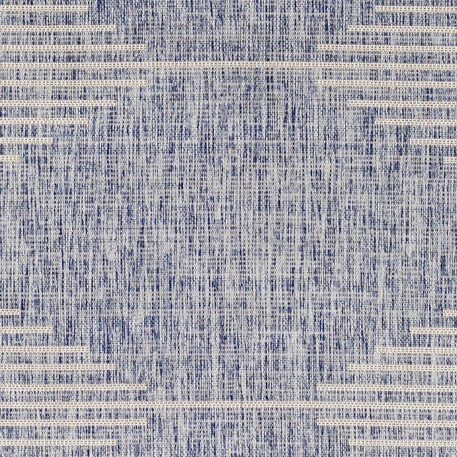 Contemporary Tribal Design Blue, Beige and Gray outdoor safe Area Rug - Image 3
