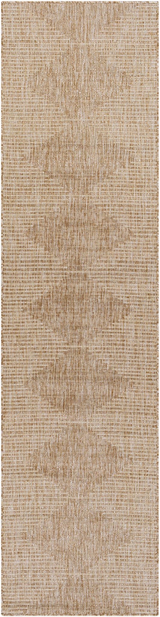 Contemporary Tribal Design Ivory and Camel outdoor safe Area Rug - Image 4