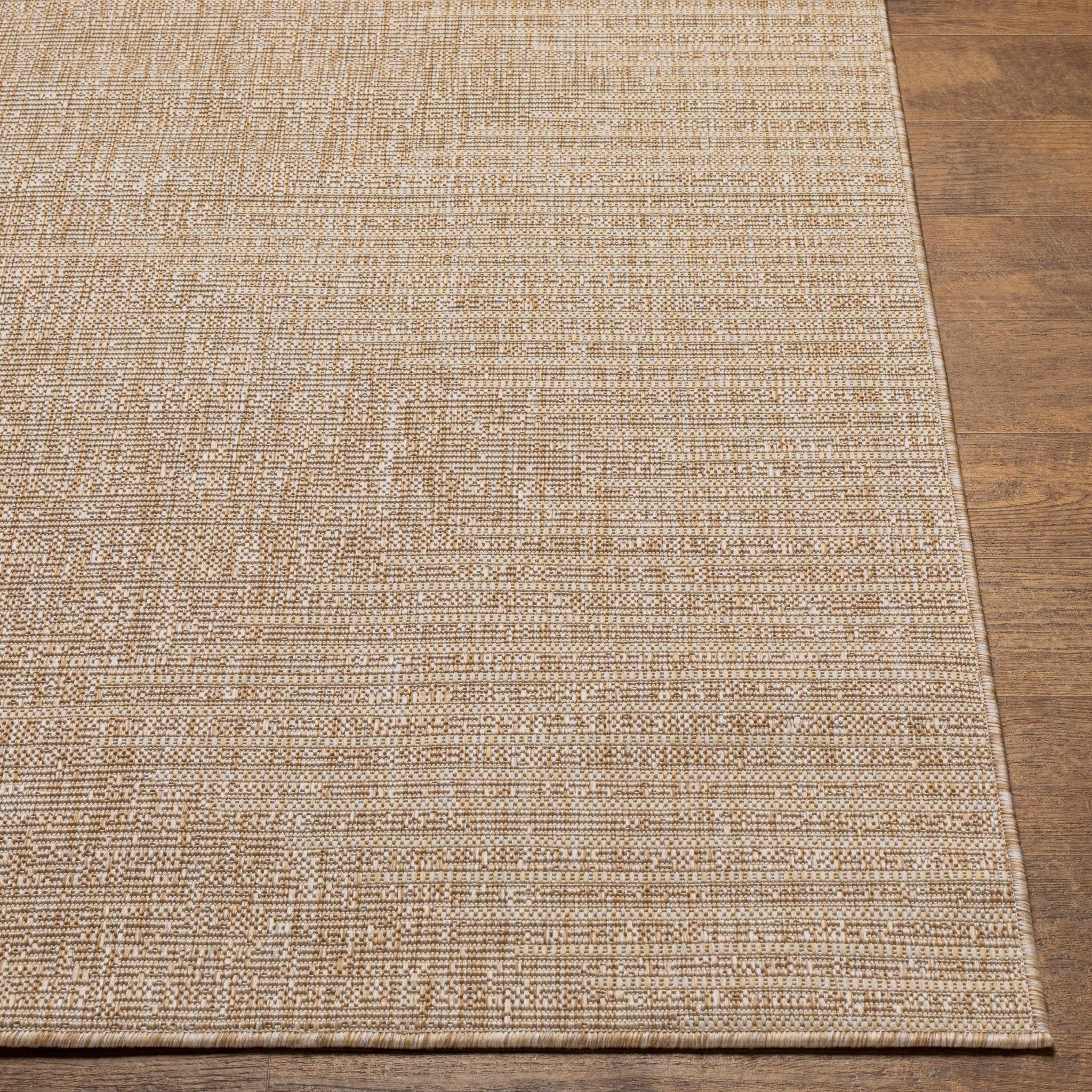 Contemporary Tribal Design Ivory and Camel outdoor safe Area Rug - Image 5