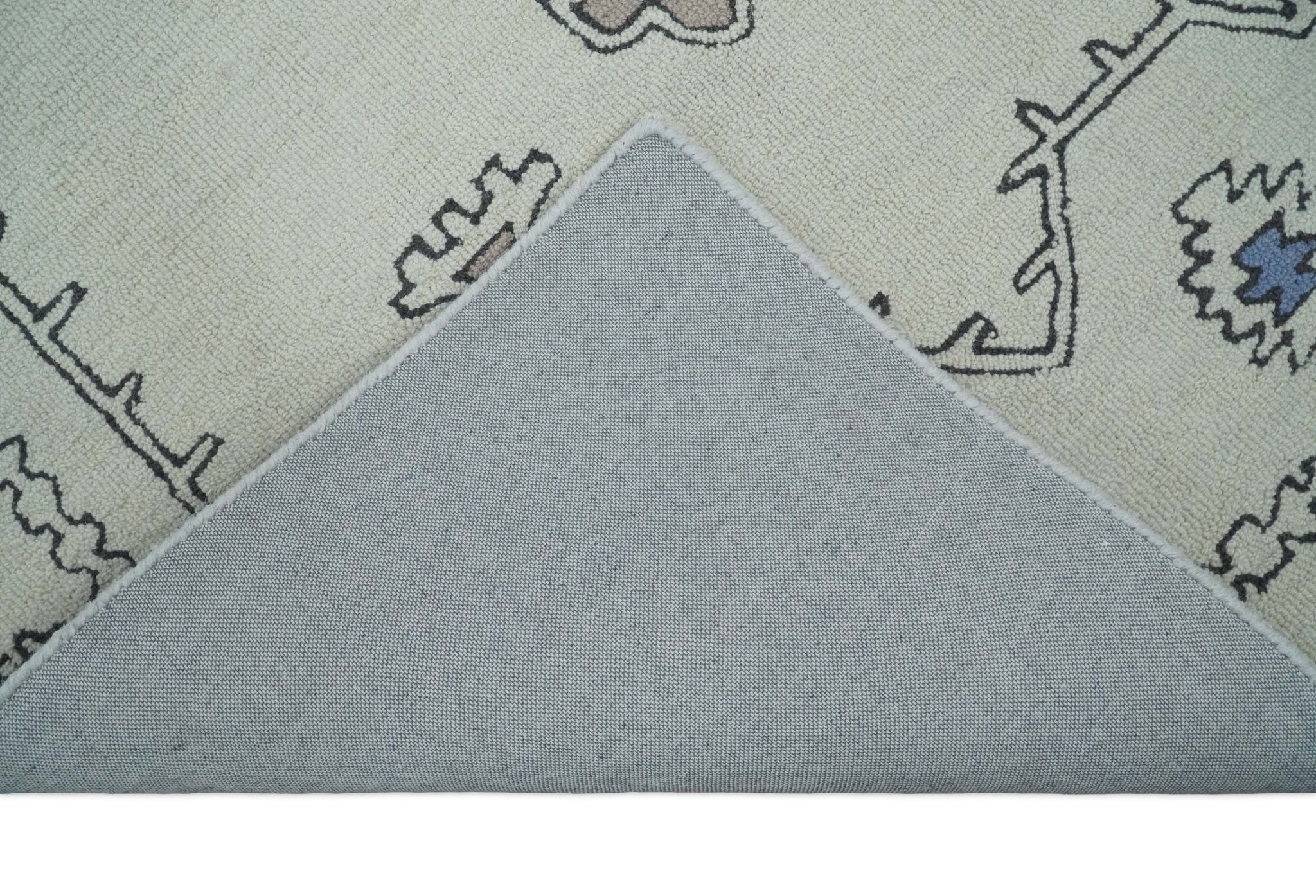 5x8, 6x9, 8x10 and 9x12 Ivory and Peach Persian Style Antique Oriental Tribal Hand Tufted Wool Area Rug |  TRI3 - Image 7