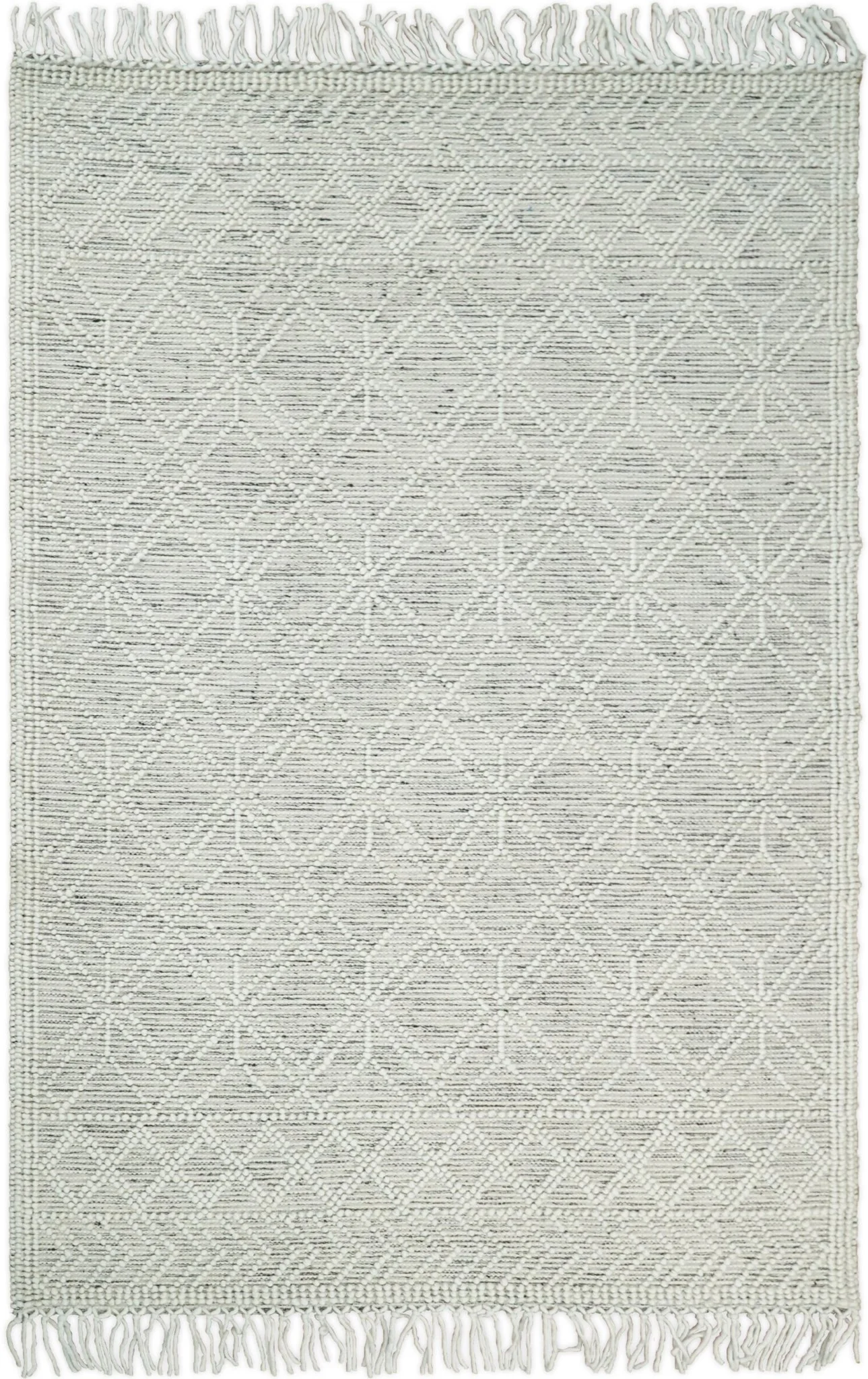 Hand Made Woolen Chunky and Soft White Wool Area Rug | CAL4 - Image 10