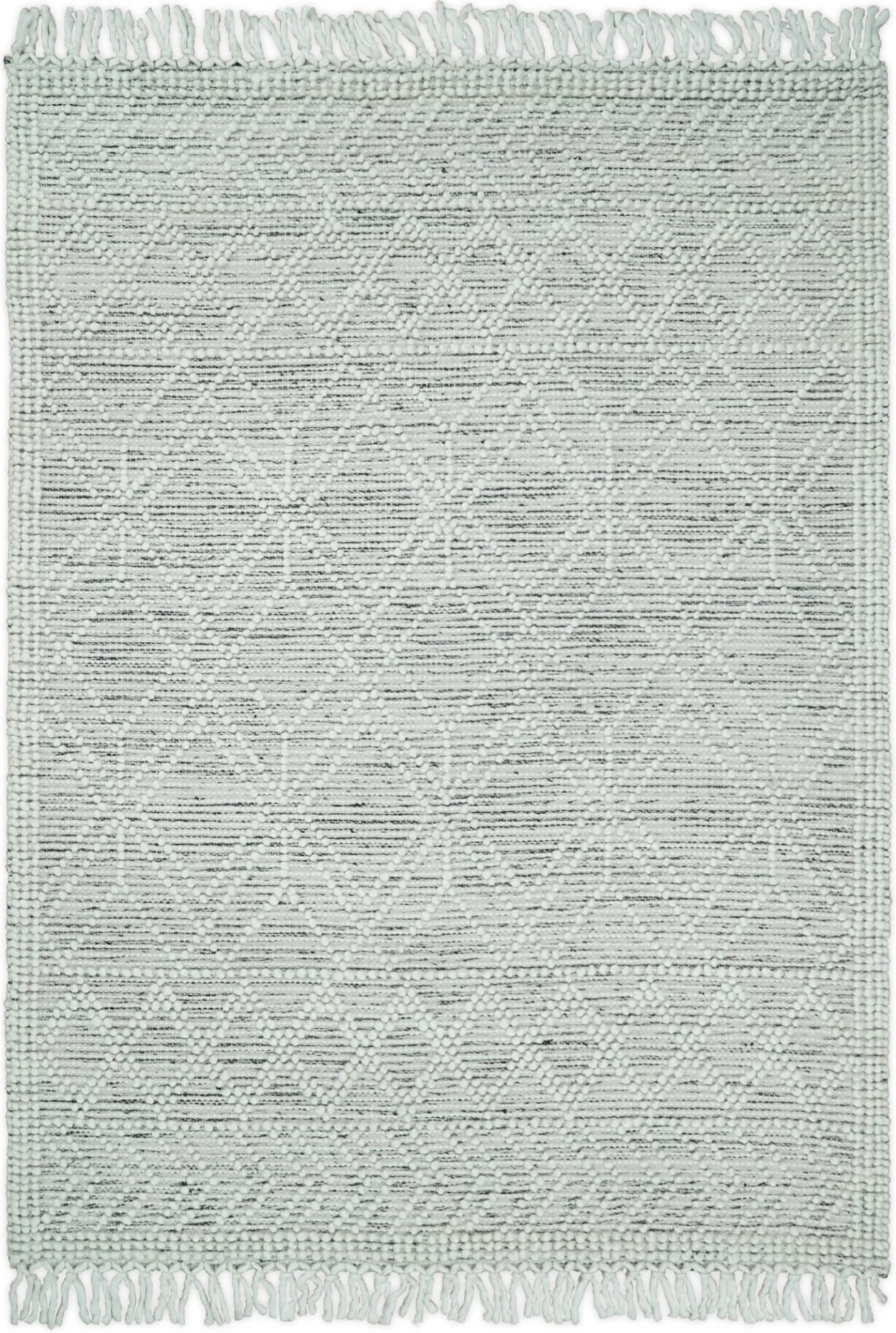 Hand Made Woolen Chunky and Soft White Wool Area Rug | CAL4 - Image 5
