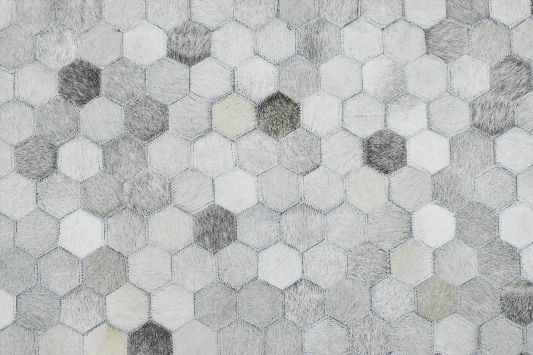 Handmade 5x8 and 8x10 Hairon Genuine Leather Silver Area Rug | LR1B - Image 6