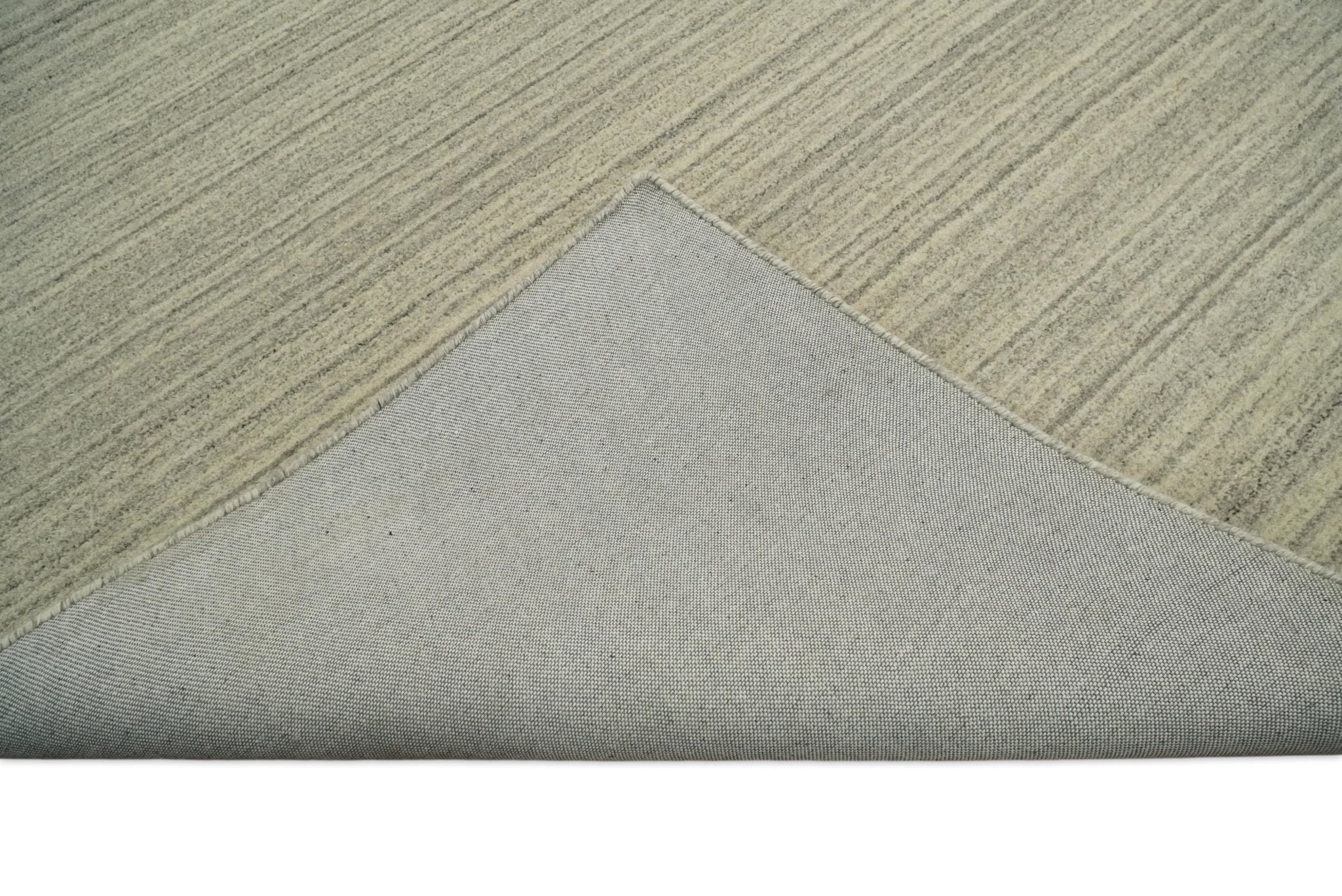 Custom Made Hand Tufted Solid Shaded Brown, Beige and Gray Area Rug - Image 5