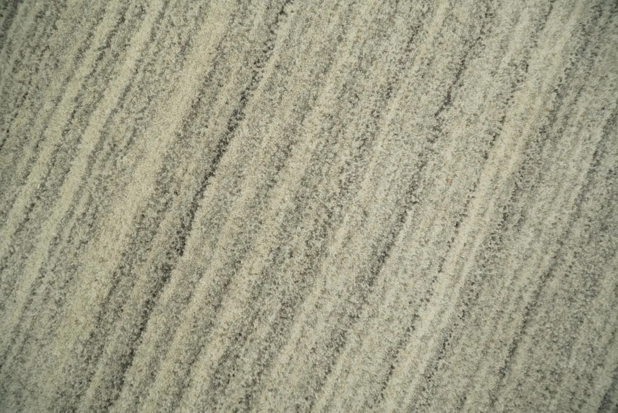 Custom Made Hand Tufted Solid Shaded Brown, Beige and Gray Area Rug - Image 8