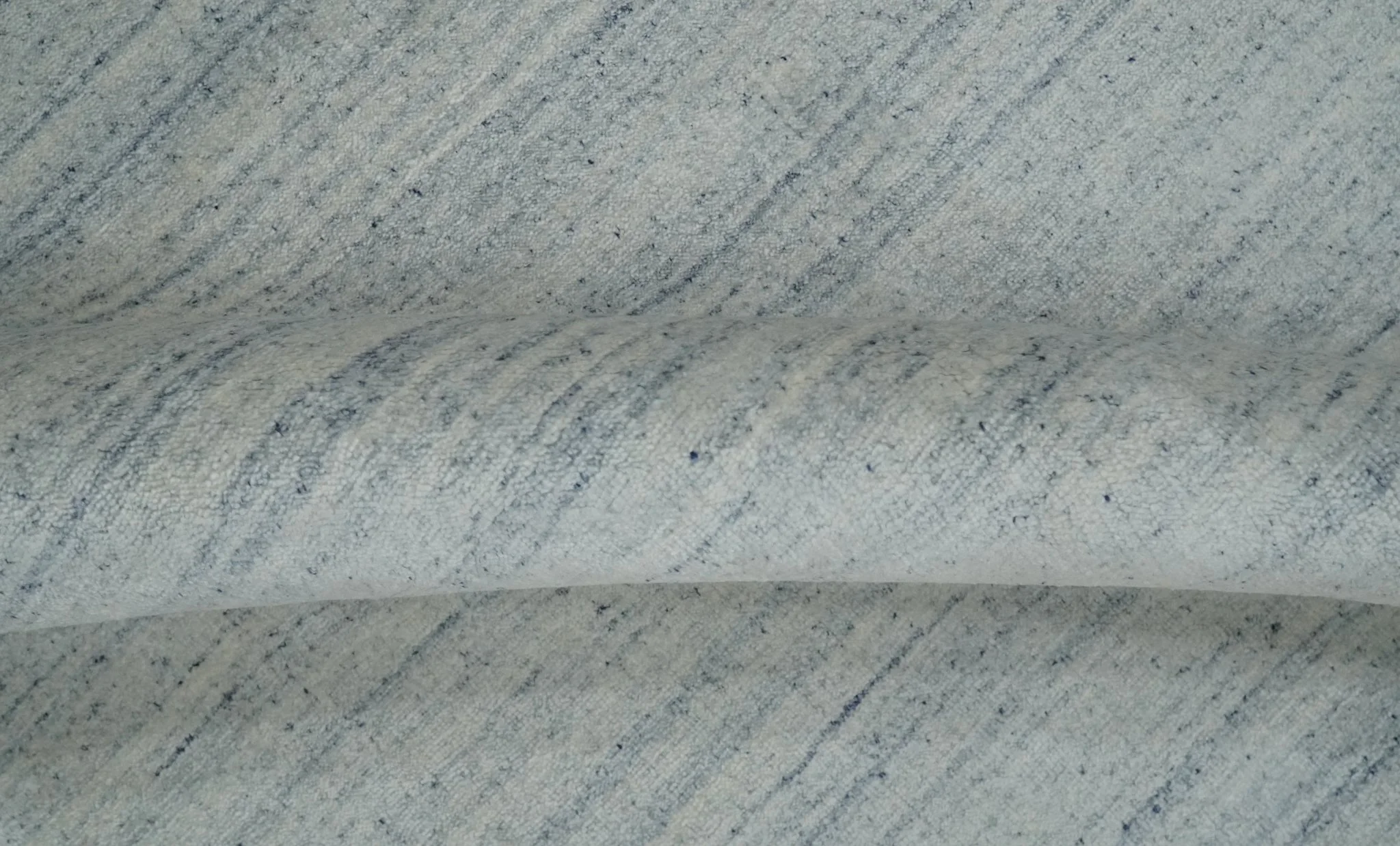 Solid Silver and White Scandinavian 5x7 Blended Wool Flatwoven Area Rug | HL22 - Image 6