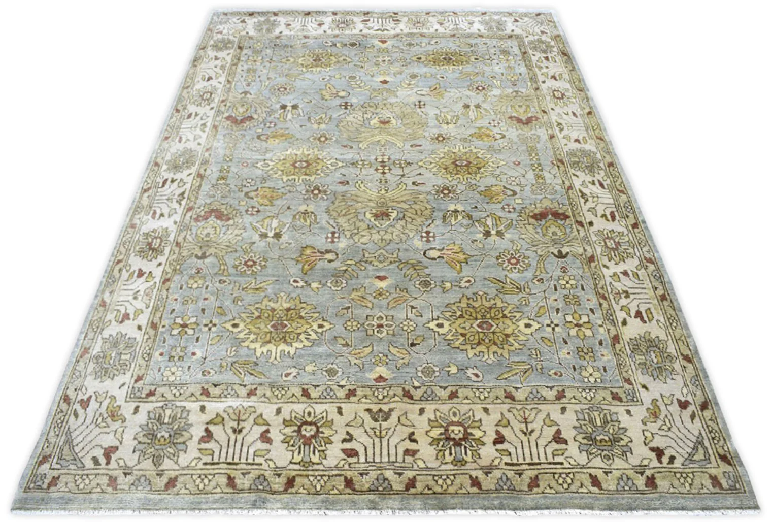 Traditional Handcrafted Hand Spun New Zealand Wool 8' by 10' Area Rug |The Rug Decor |  TRD719810 - Image 4
