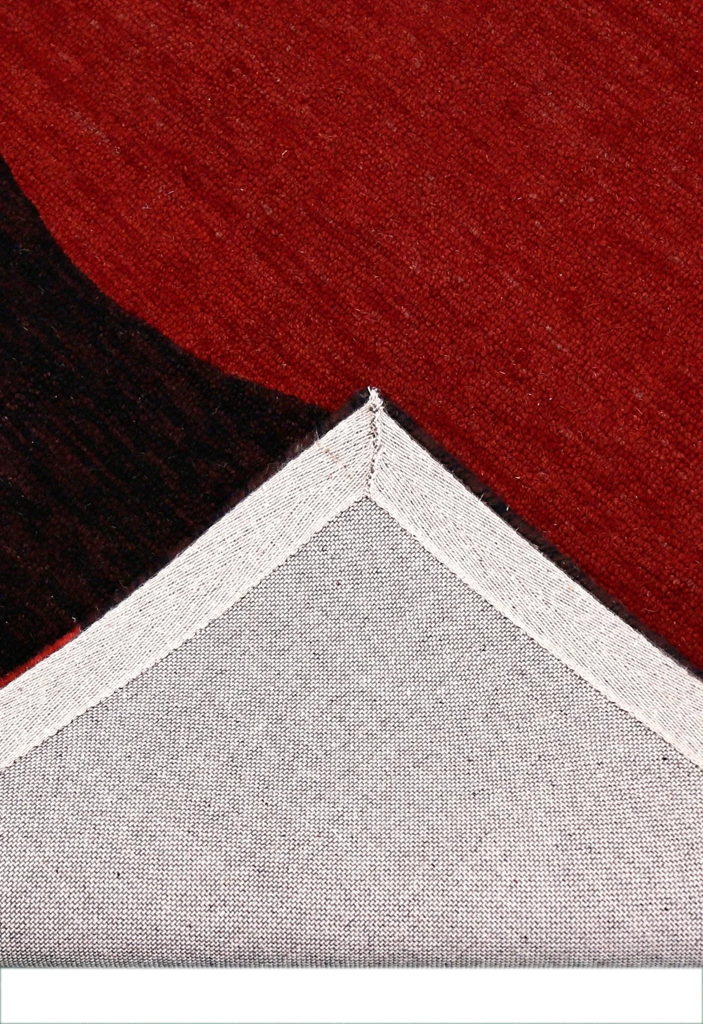 Crimson Eclipse Red And Black Hand Tufted 5x8 Wool Area Rug - Image 4