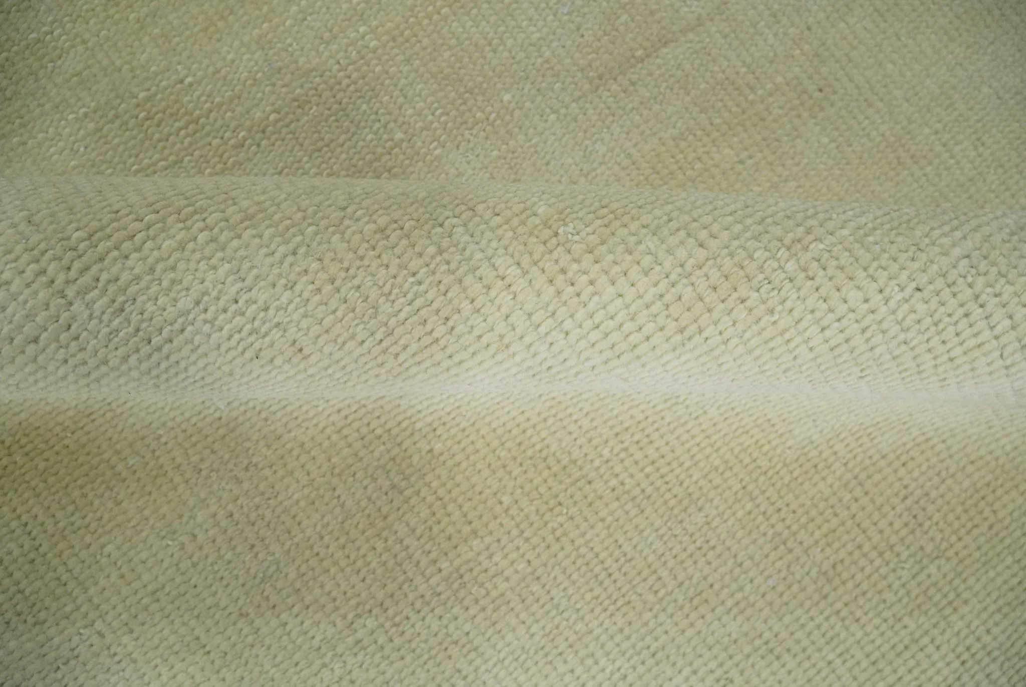 Custom Made Beige Modern Solid Hand knotted wool Area Rug - Image 6