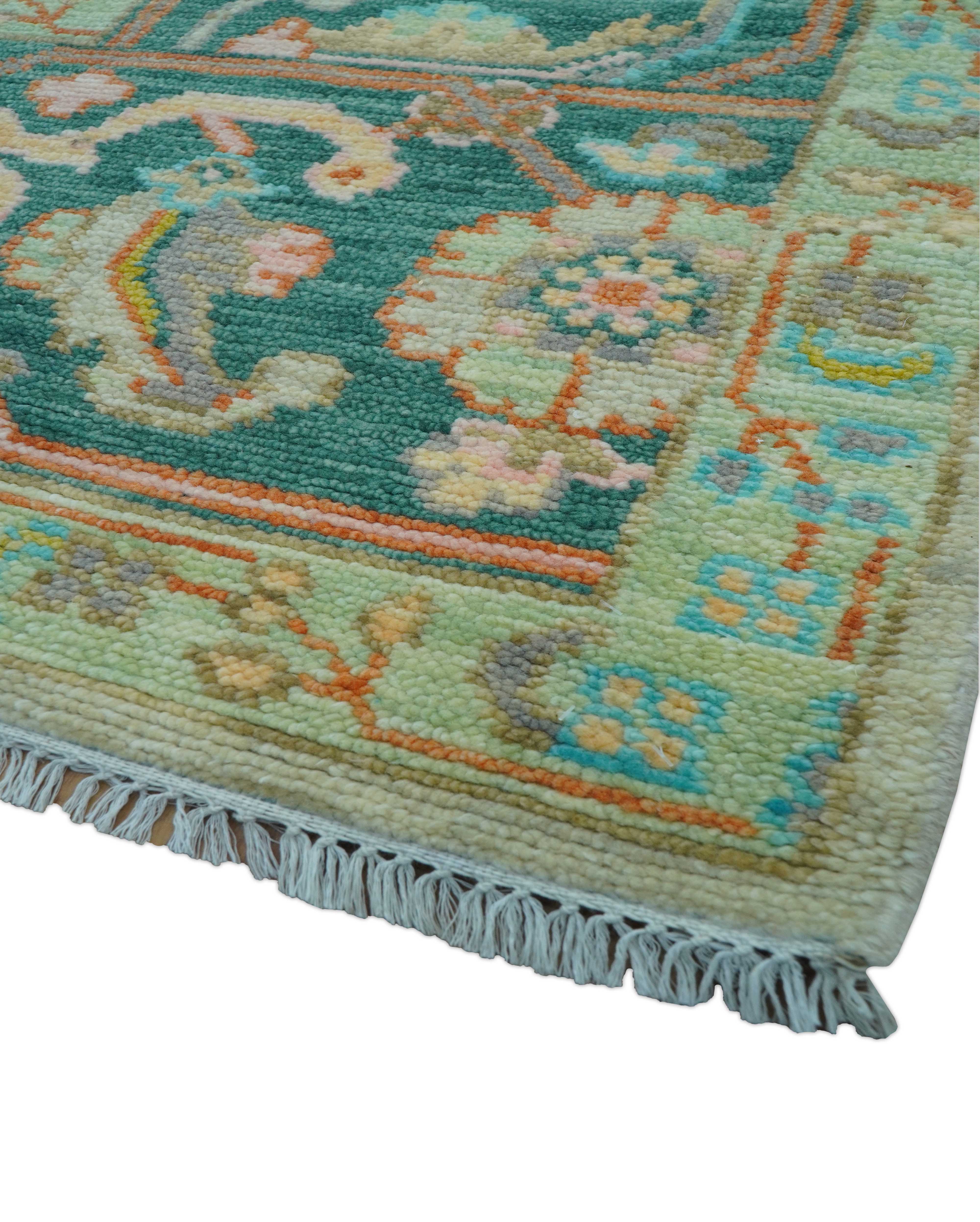 Elaine Custom Made Beige Traditional Design Hand Knotted Wool Rug - Image 3