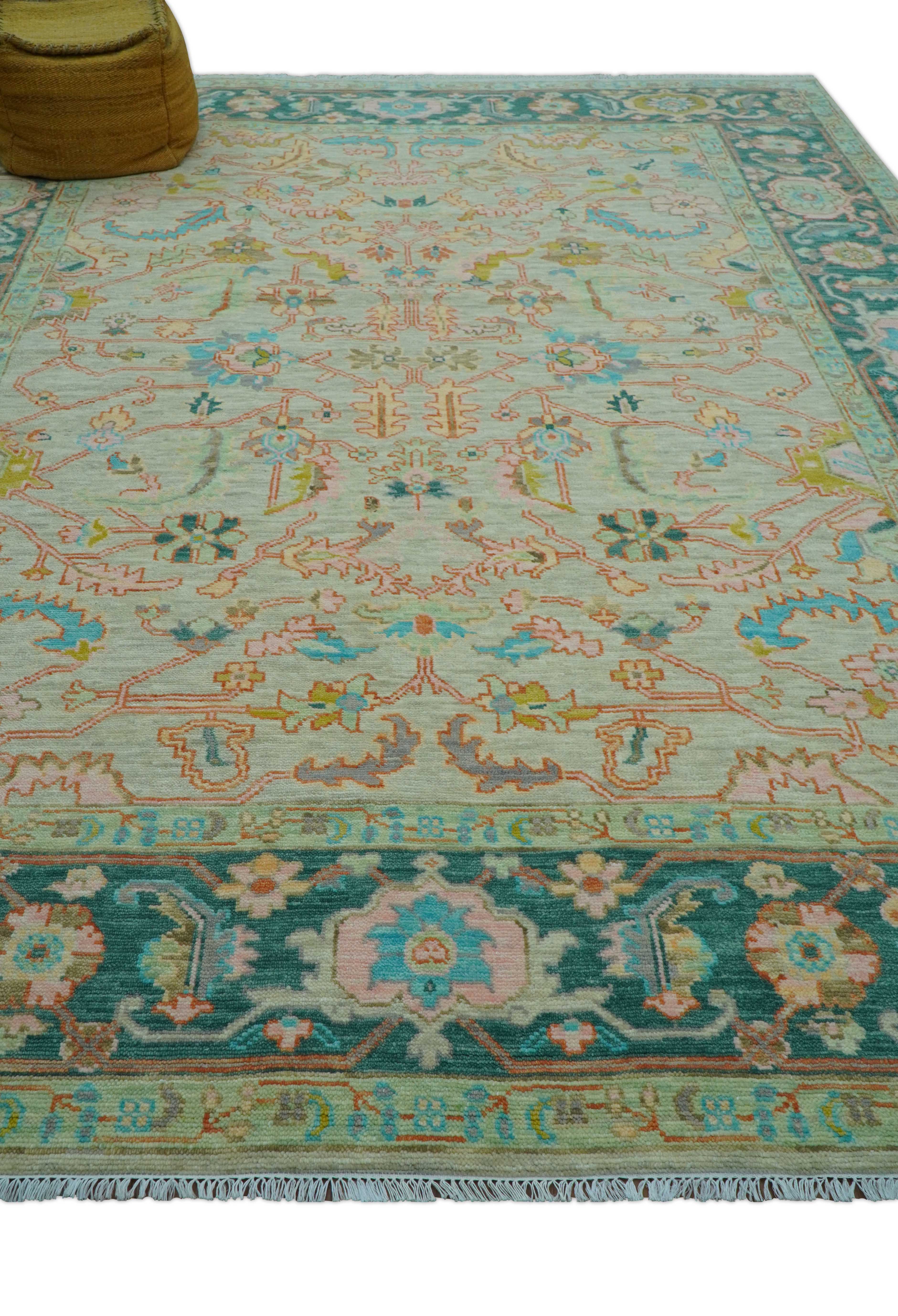 Elaine Custom Made Beige Traditional Design Hand Knotted Wool Rug - Image 8