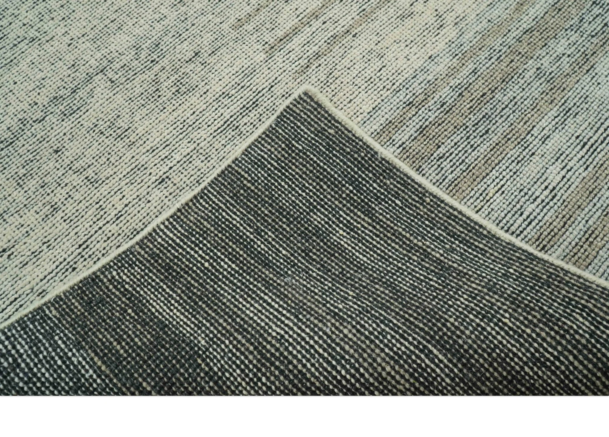 Custom Made Brown and Beige Contemporary Design Hand knotted Wool Area Rug - Image 3
