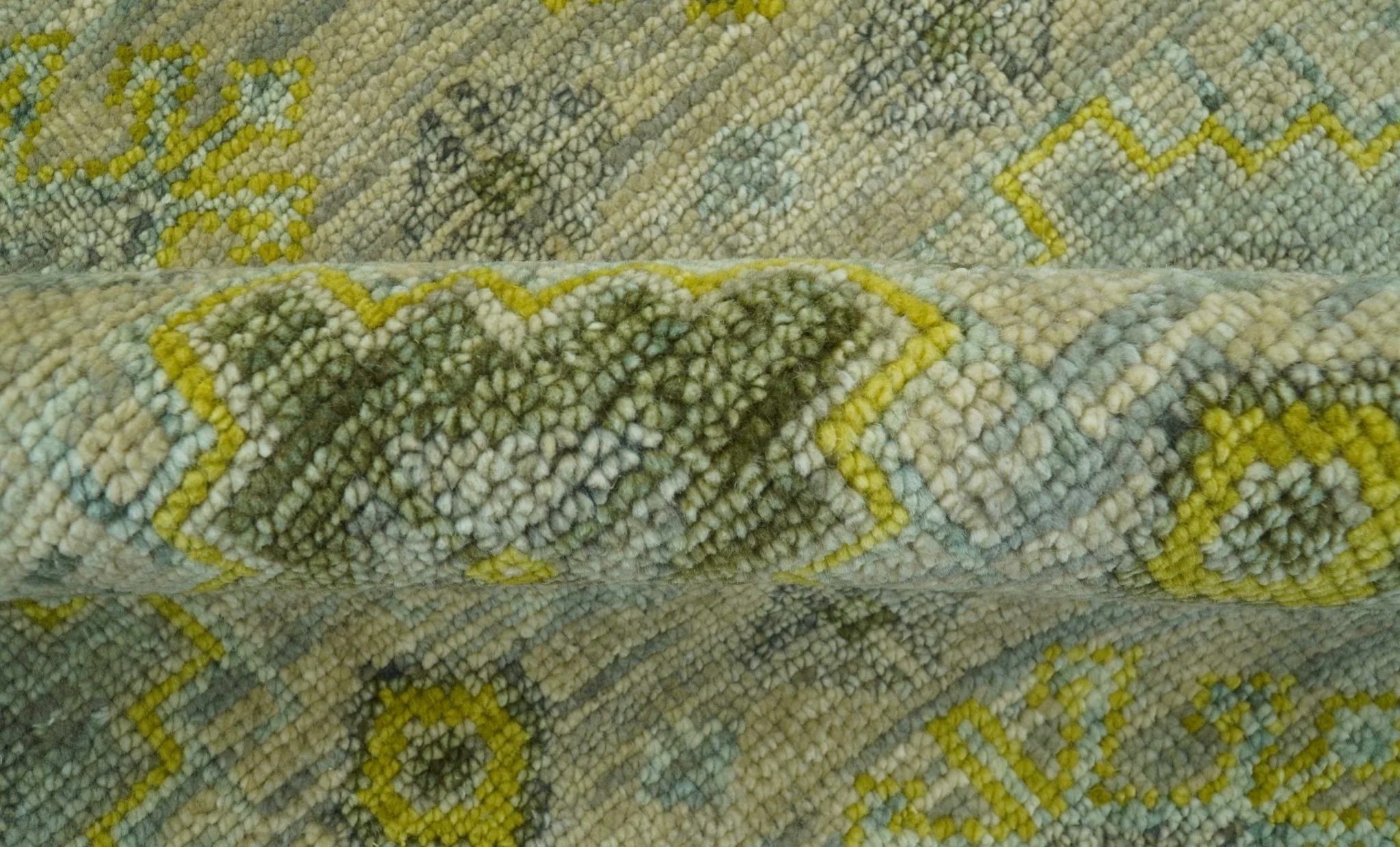 Custom Made Beige And Gray Traditional Hand Knotted wool area rug - Image 8