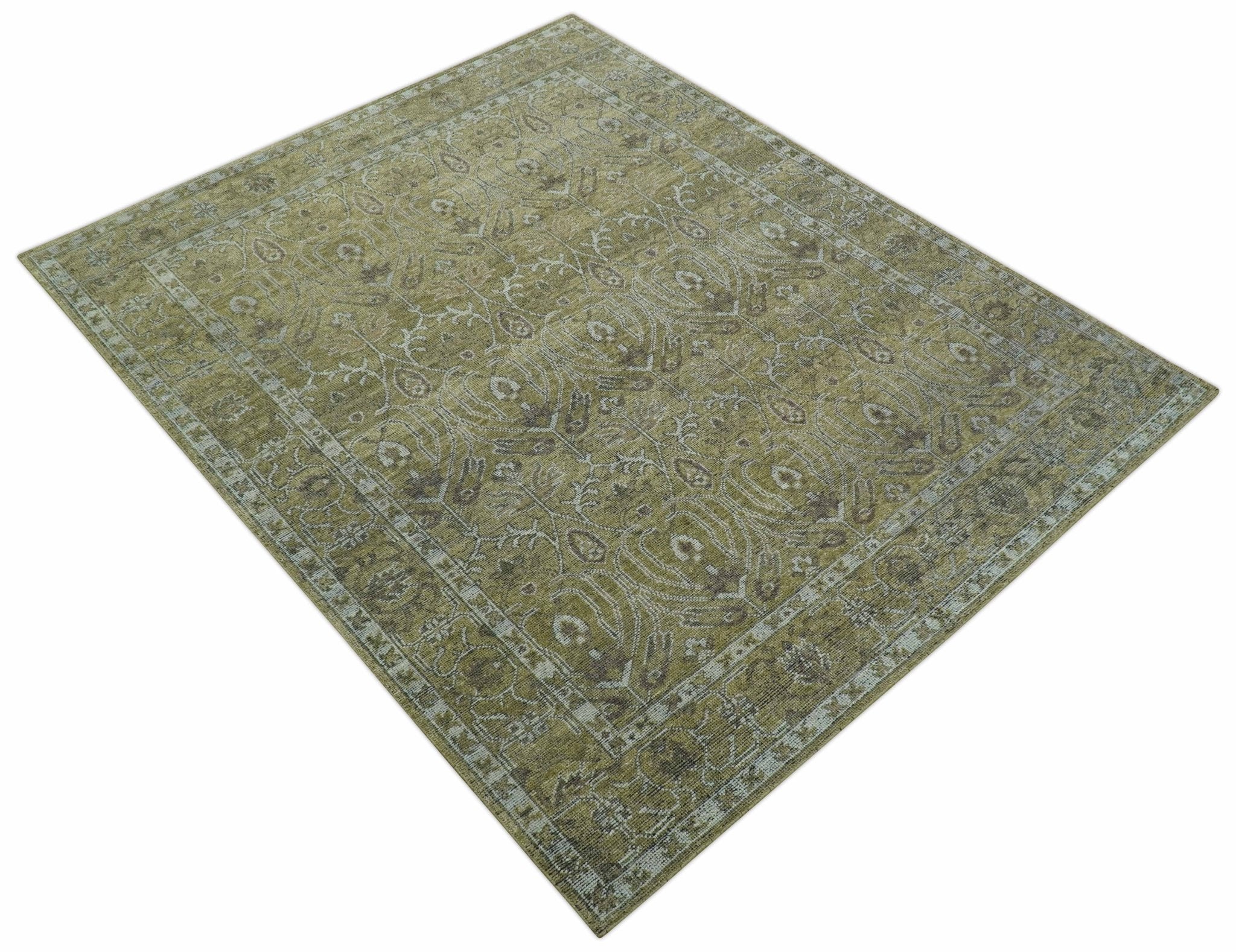Dune Earthy Neutral Custom Made Camel Turkish Hand Knotted Wool Rug - Image 10
