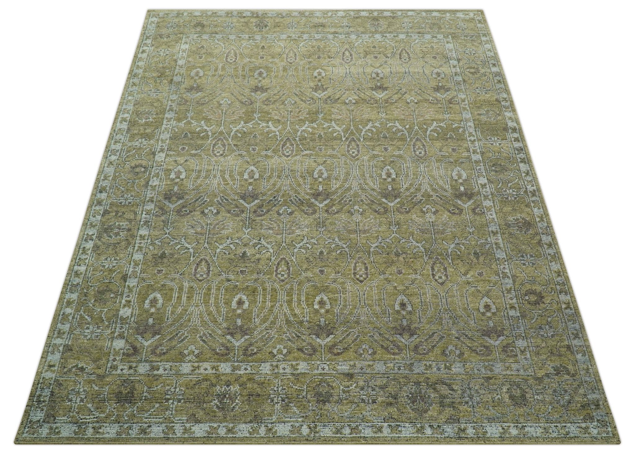 Dune Earthy Neutral Custom Made Camel Turkish Hand Knotted Wool Rug - Image 11