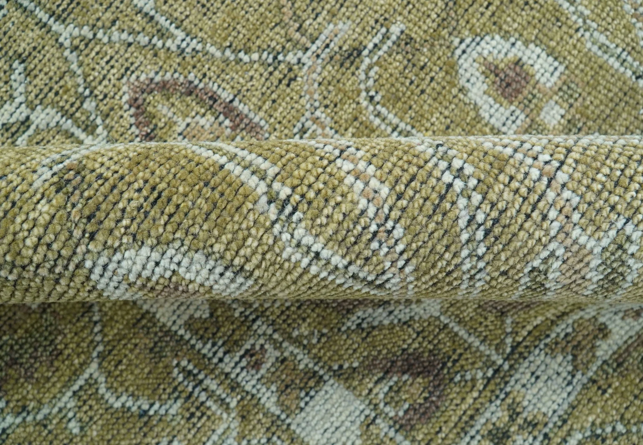 Dune Earthy Neutral Custom Made Camel Turkish Hand Knotted Wool Rug - Image 8