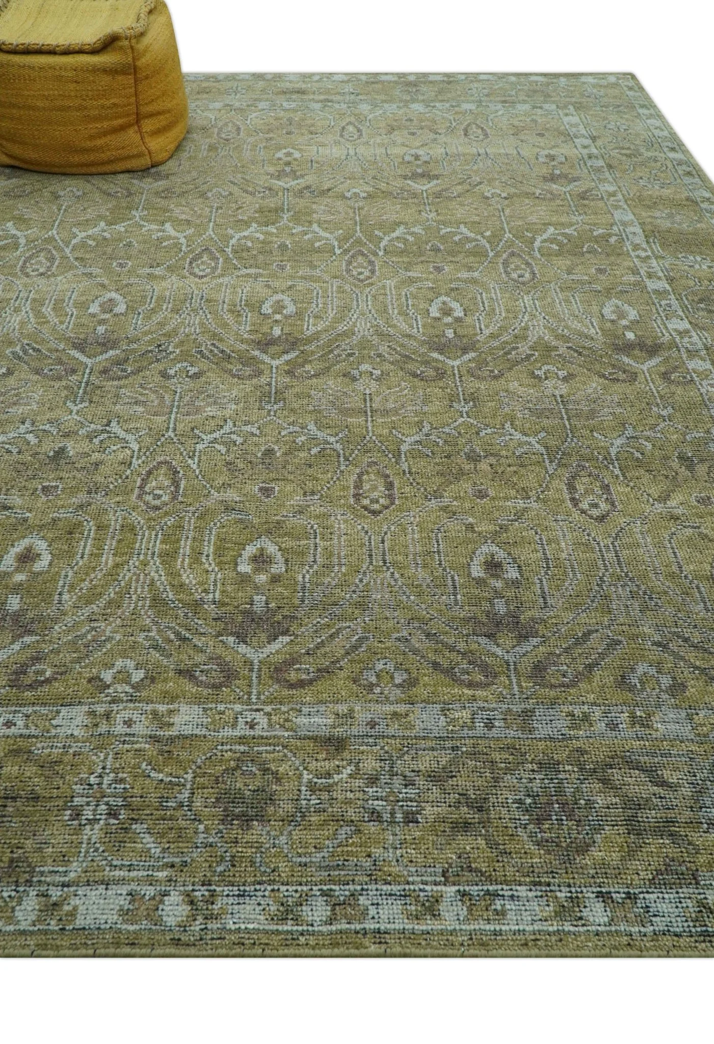Dune Earthy Neutral Custom Made Camel Turkish Hand Knotted Wool Rug - Image 9