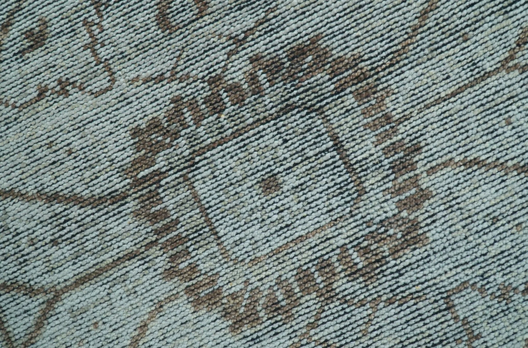 Jewel Custom Made Hand Knotted Traditional Design Brown Wool Area Rug - Image 8