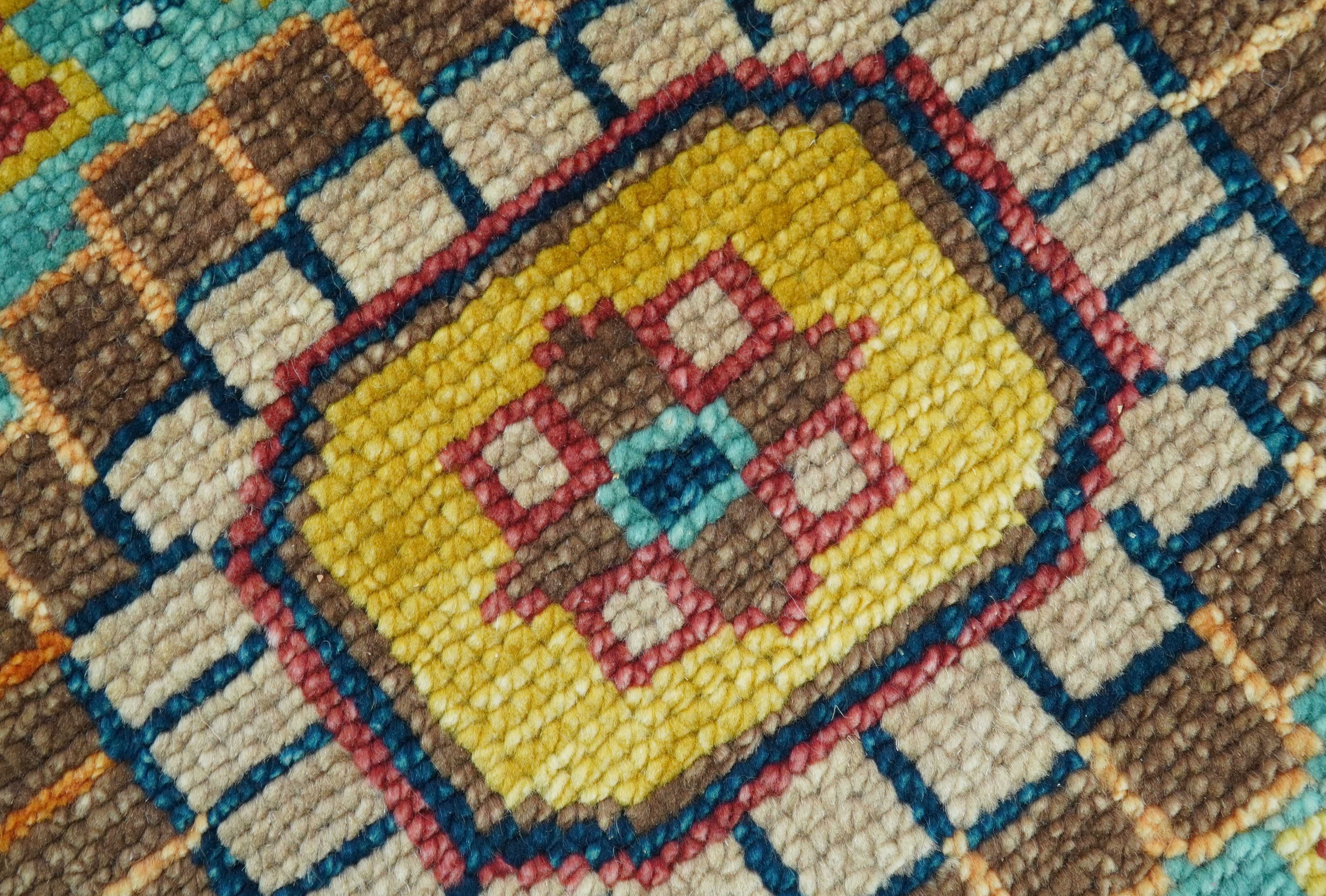 Custom Made Ivory And Maroon Traditional Floral Motifs Design Hand Knotted Wool Rug - Image 9