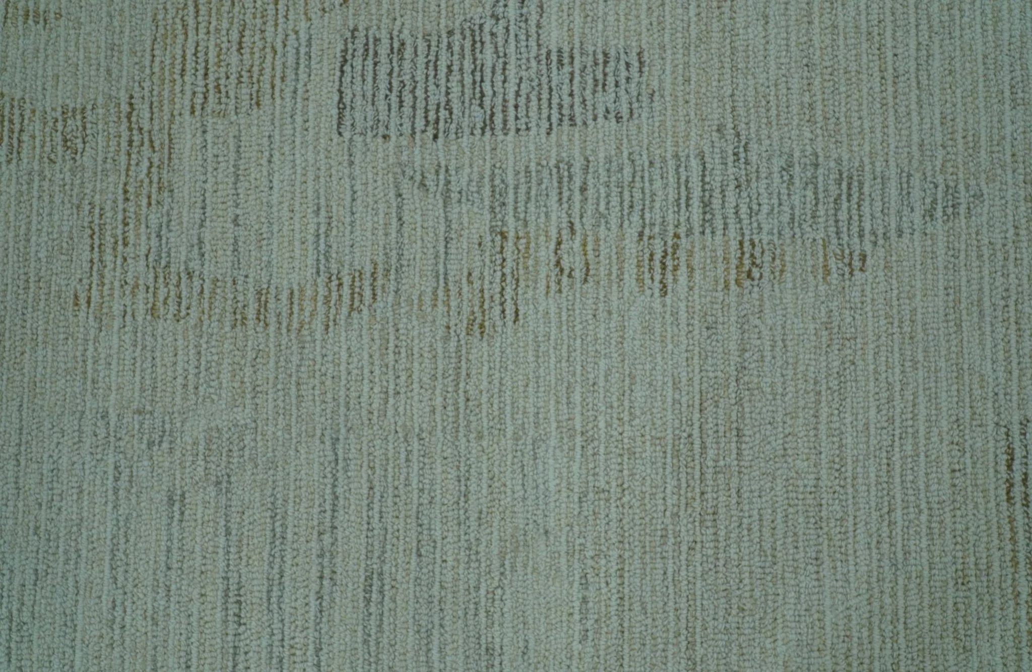 Custom Made Modern Abstract Design Ivory, Blue and Brown Hand Tufted Wool Area Rug - Image 5