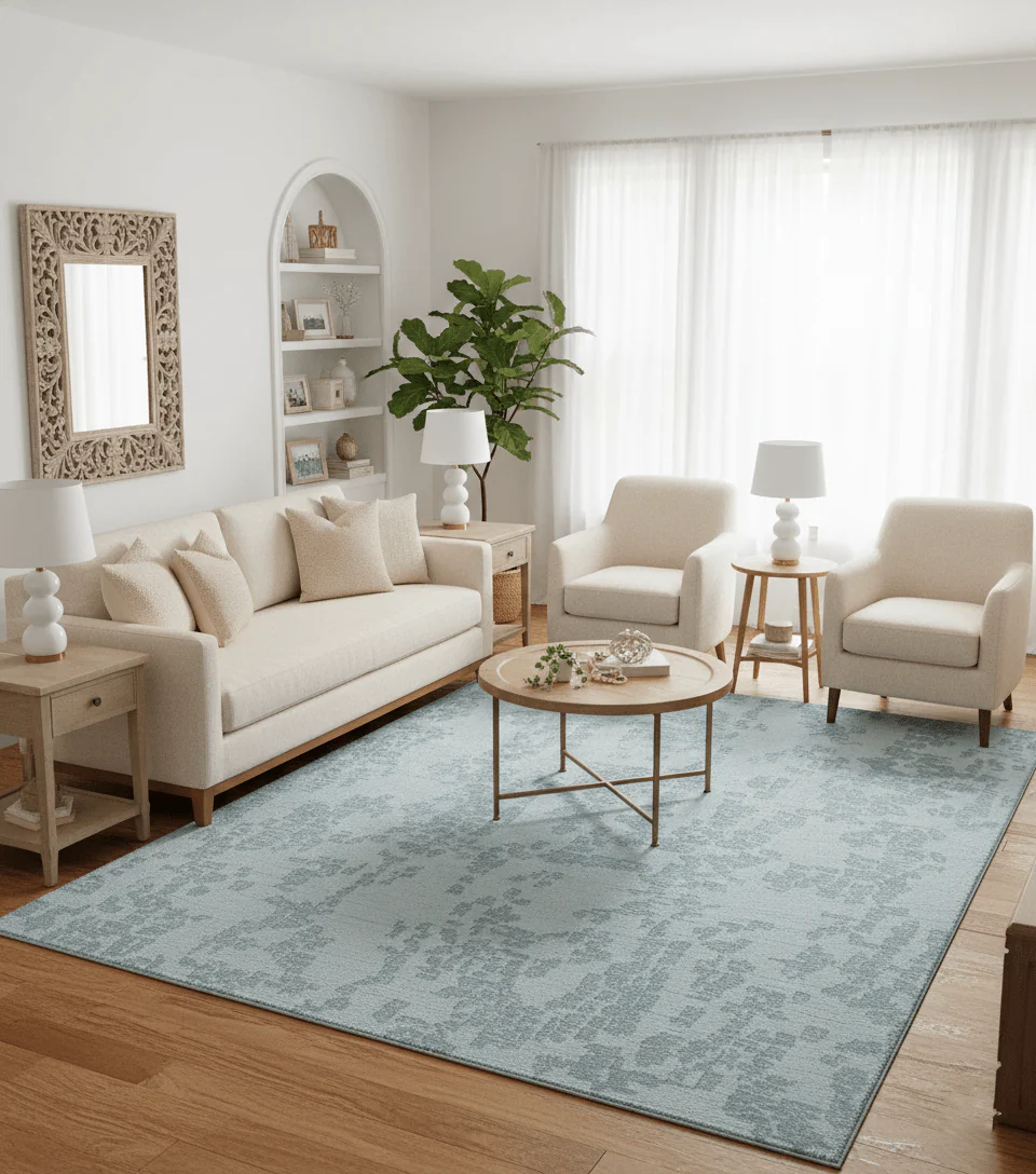 Custom Made Modern Abstract Gray Hand Tufted wool rug - Image 2