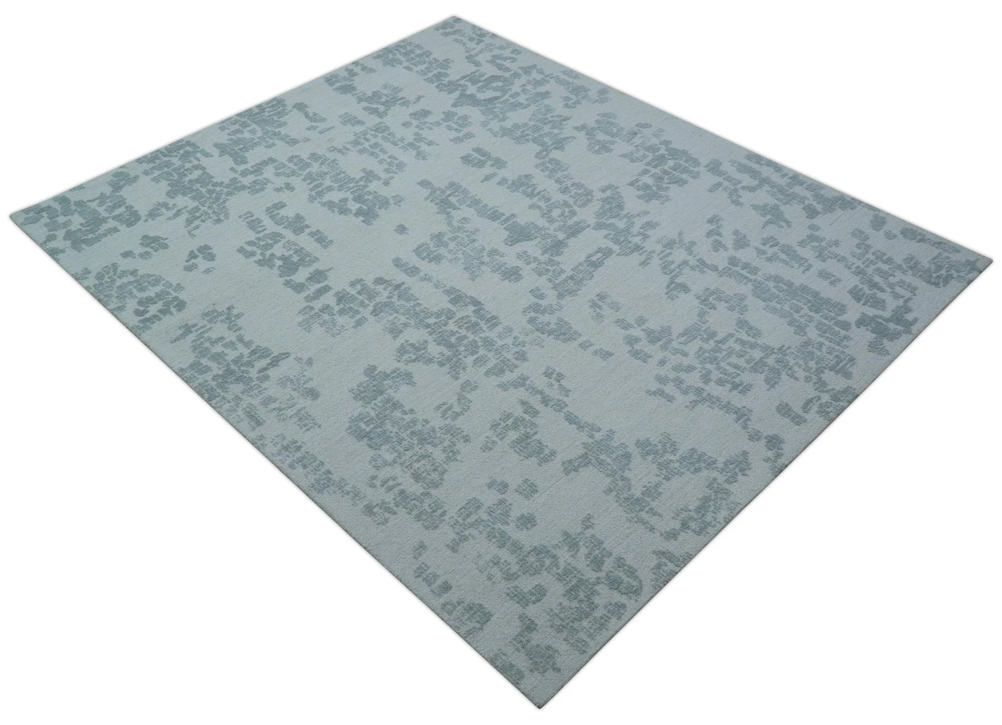 Custom Made Modern Abstract Gray Hand Tufted wool rug - Image 3