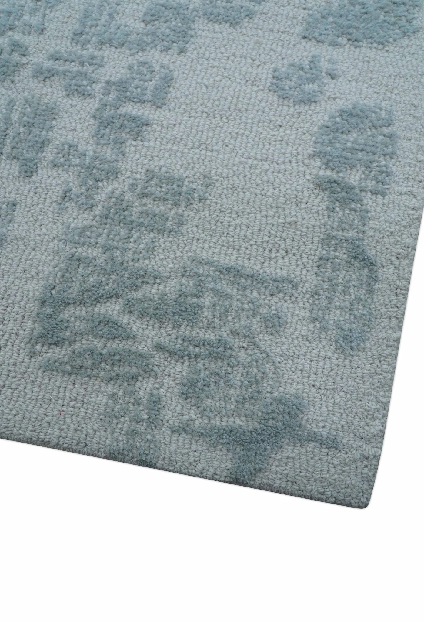 Custom Made Modern Abstract Gray Hand Tufted wool rug - Image 6