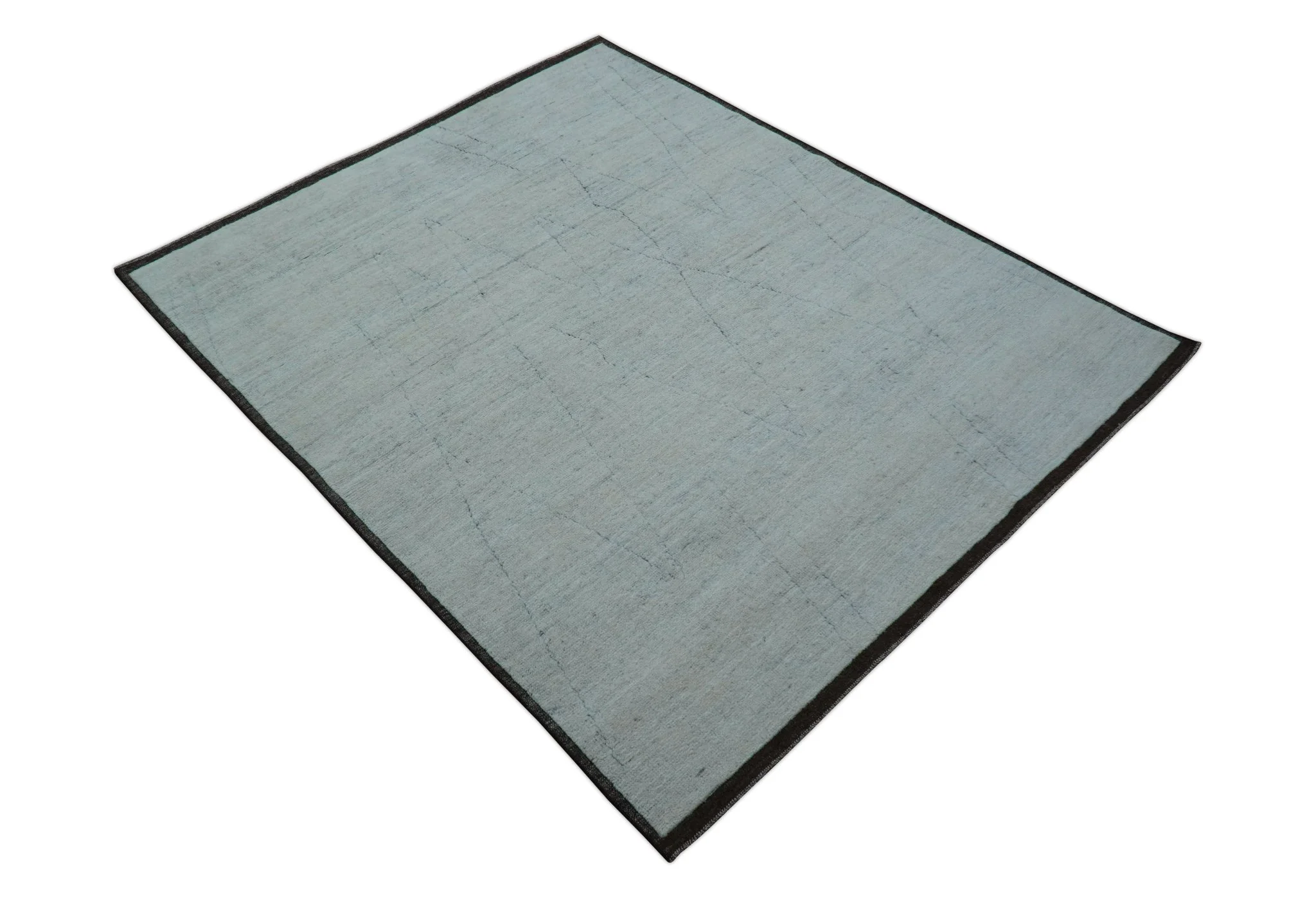Custom Made Modern Contemporary White and Brown Hand Knotted Wool Rug - Image 11