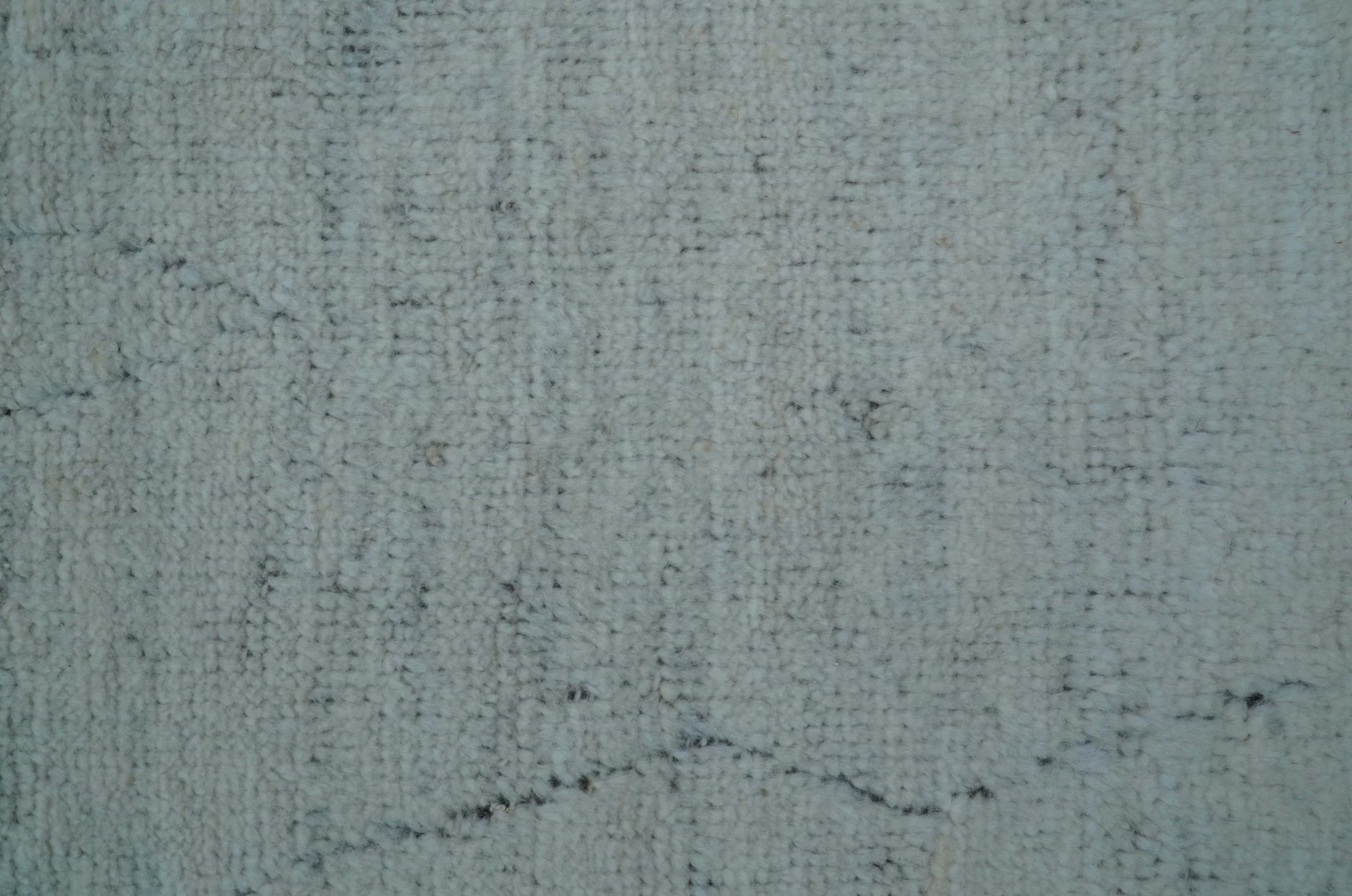 Custom Made Modern Contemporary White and Brown Hand Knotted Wool Rug - Image 4