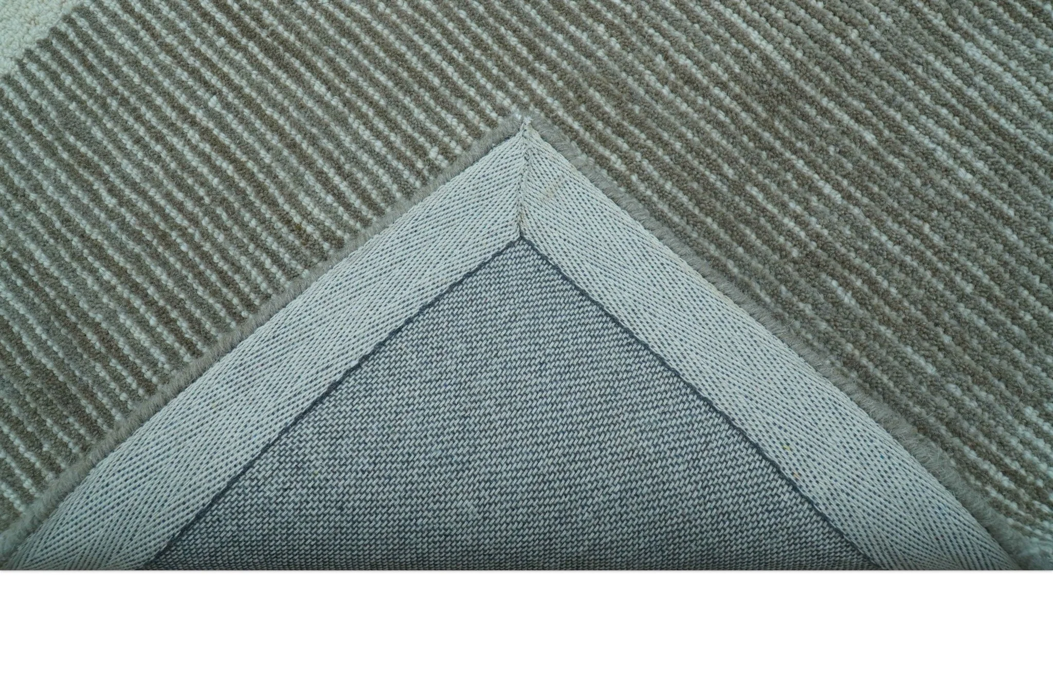 Azure Custom Made Geometrical Charcoal And Gray Hand Tufted Wool  Rug - Image 7