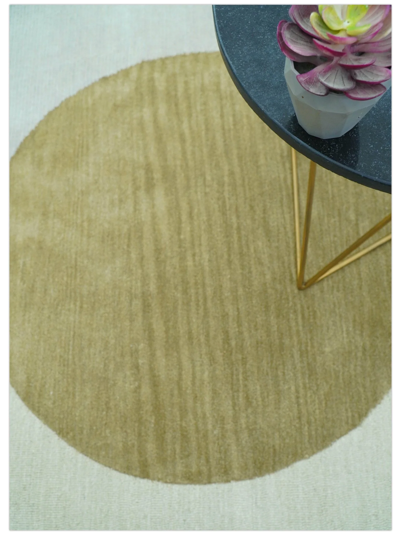 Azure Custom Made Modern Design Beige And Gray Hand Tufted Wool Rug - Image 3