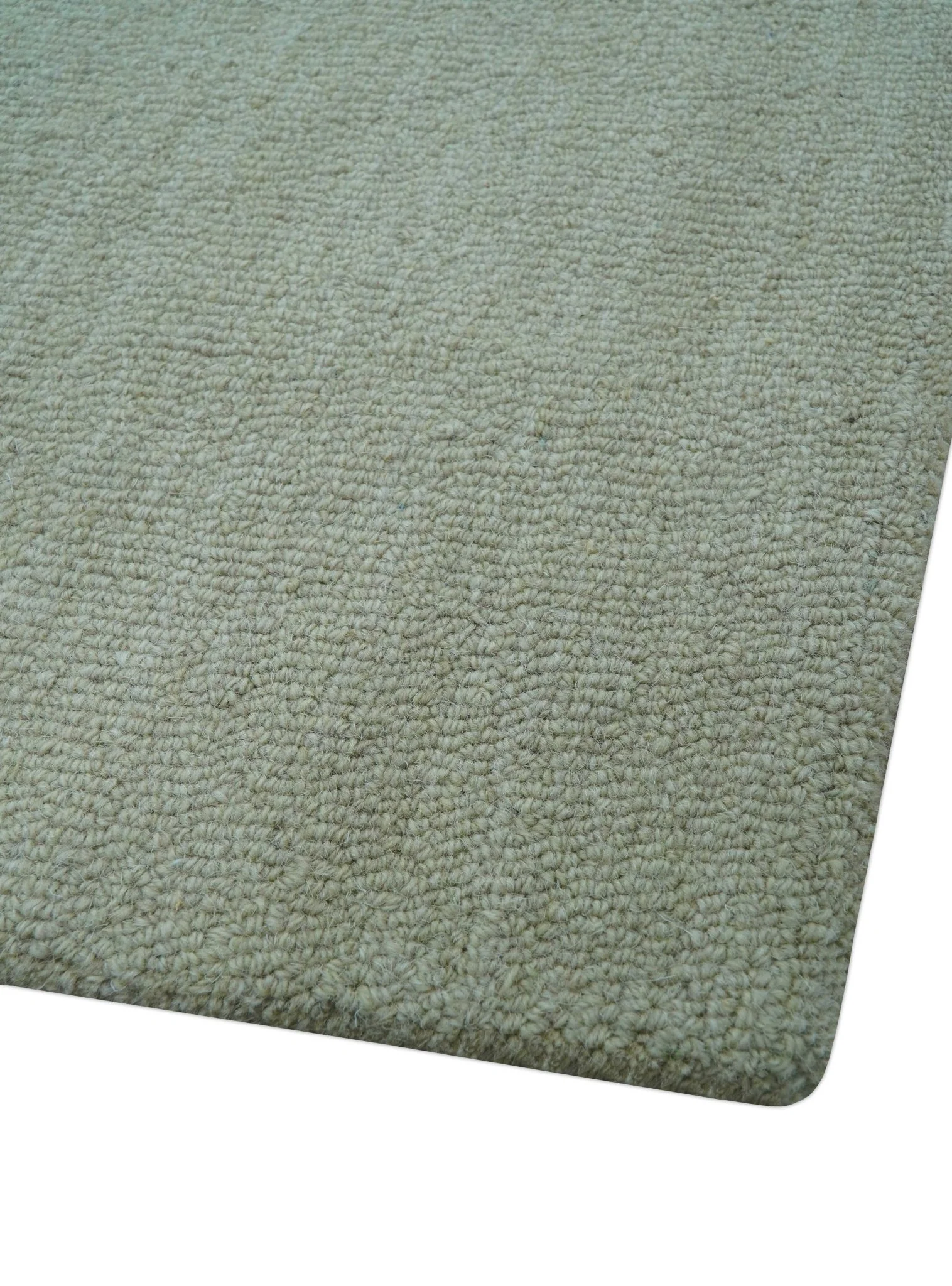 Azure Custom Made Modern Design Beige And Gray Hand Tufted Wool Rug - Image 9