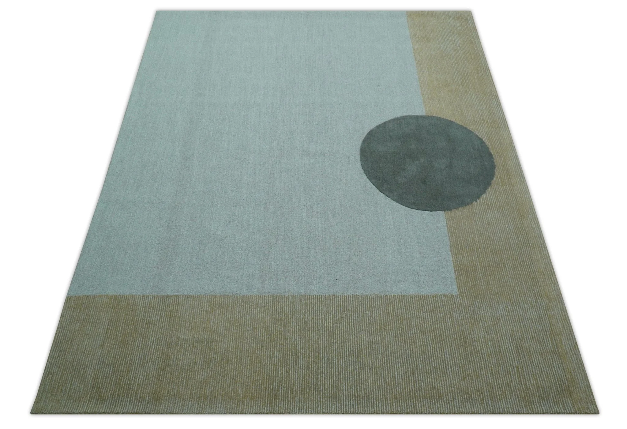 Azure Custom Made Modern Design Gray and Brown Hand Tufted Wool Rug - Image 11