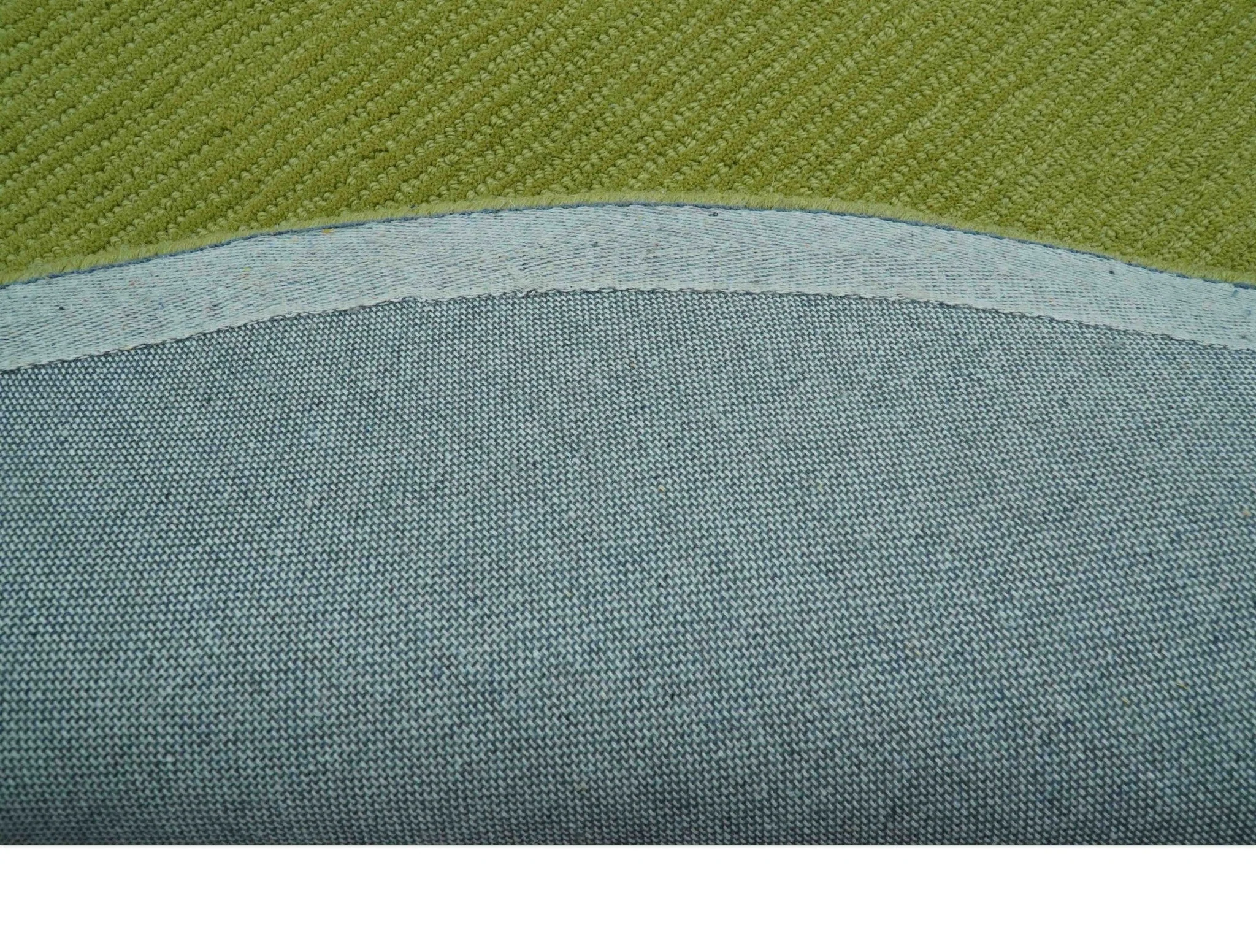 Terra Custom Made Modern Solid Design Green Hand Tufted Wool Rug - Image 6