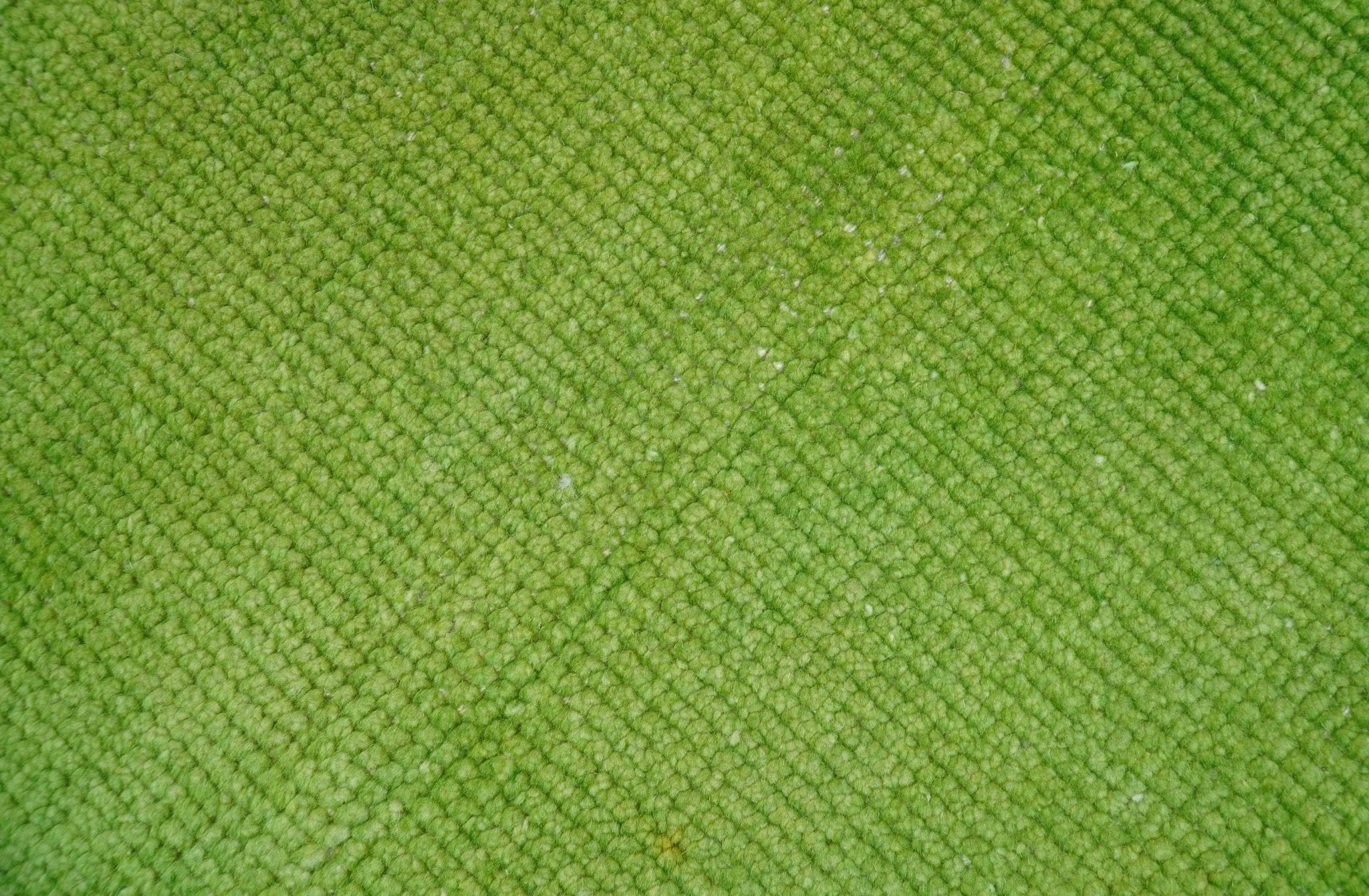 Custom Made Modern Solid Overdyed Green Hand Knotted Wool Area Rug - Image 4