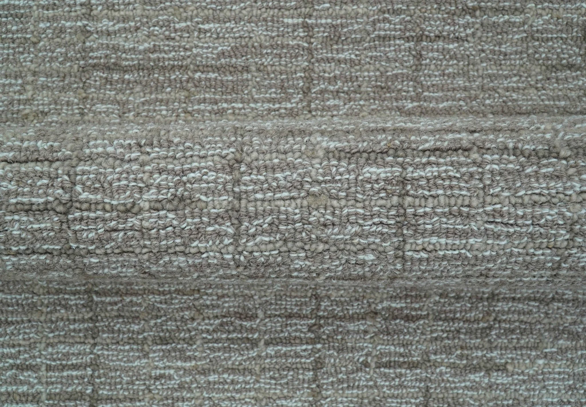 Custom Made Modern Style Brown Hand Tufted Wool Rug - Image 3