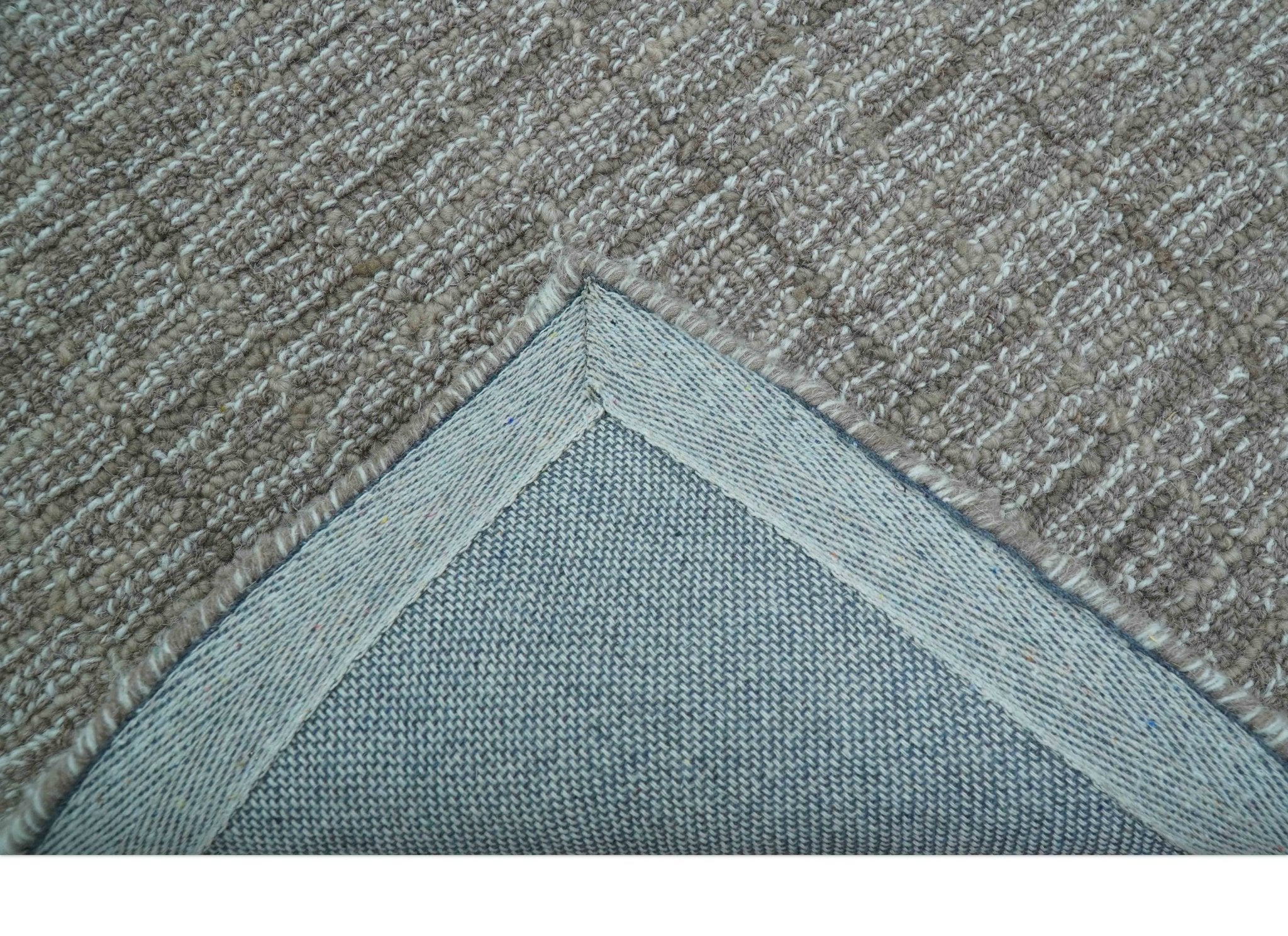 Custom Made Modern Style Brown Hand Tufted Wool Rug - Image 5