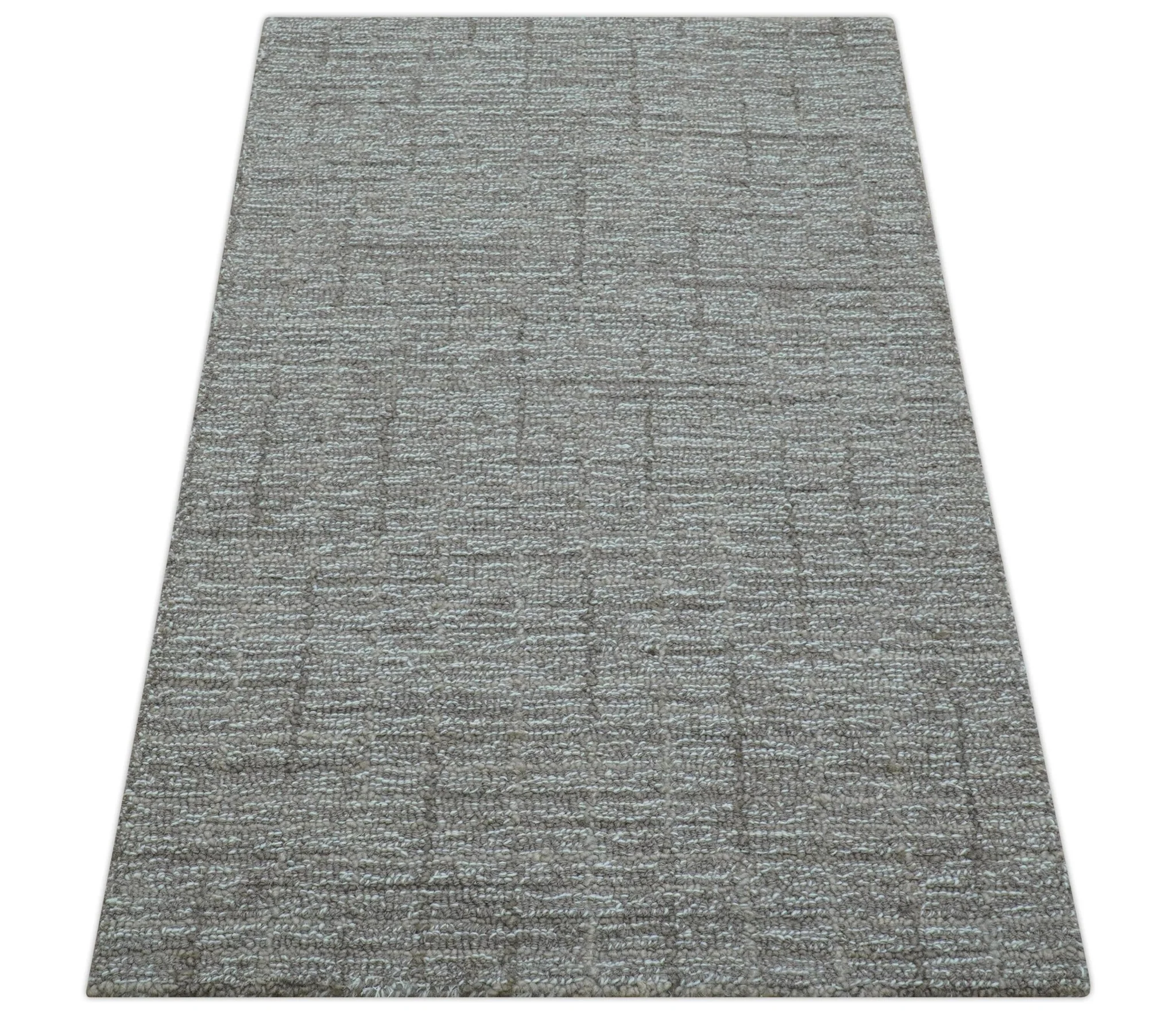Custom Made Modern Style Brown Hand Tufted Wool Rug - Image 9
