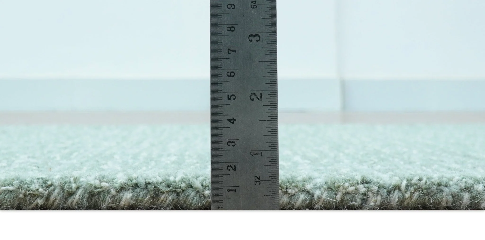 Cam Custom Made Modern Style Teal Hand Tufted Wool Rug - Image 6