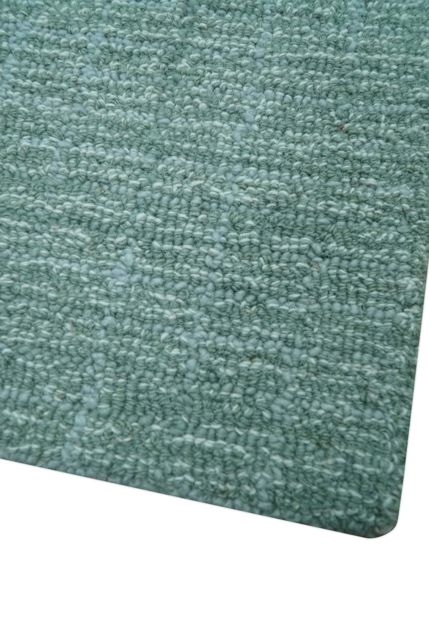 Cam Custom Made Modern Style Teal Hand Tufted Wool Rug - Image 7