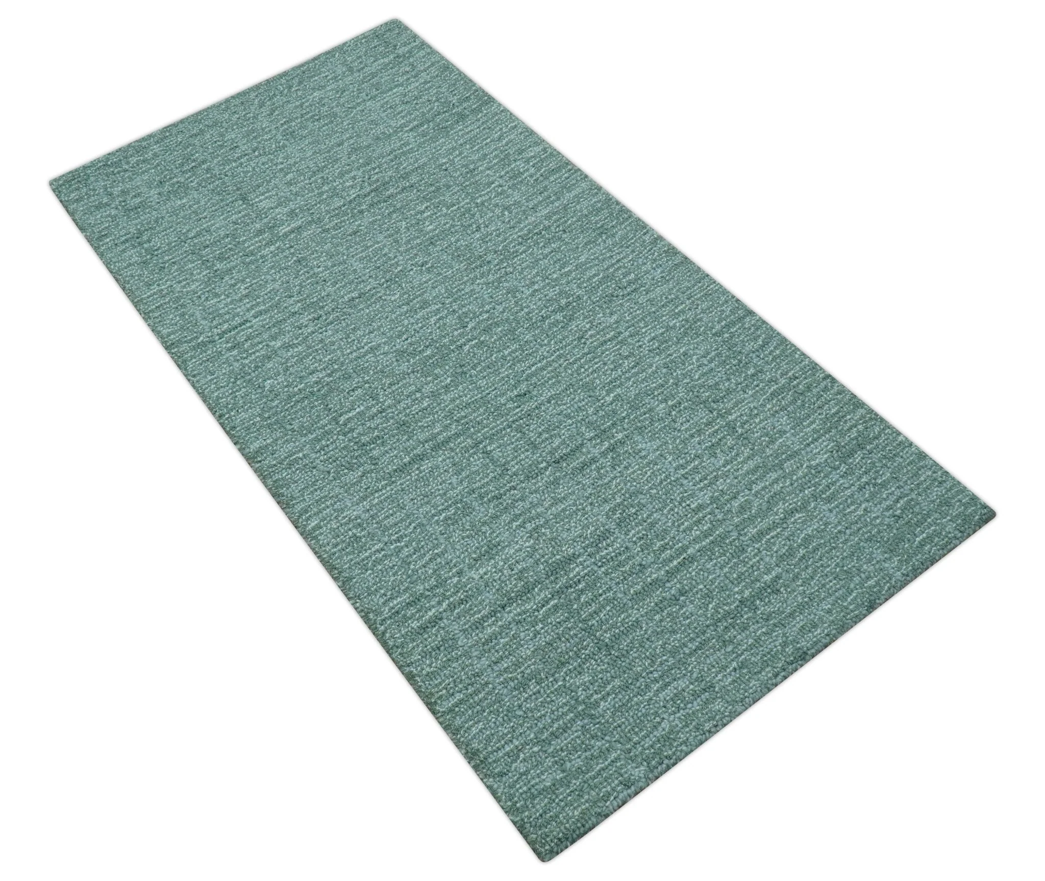 Cam Custom Made Modern Style Teal Hand Tufted Wool Rug - Image 8
