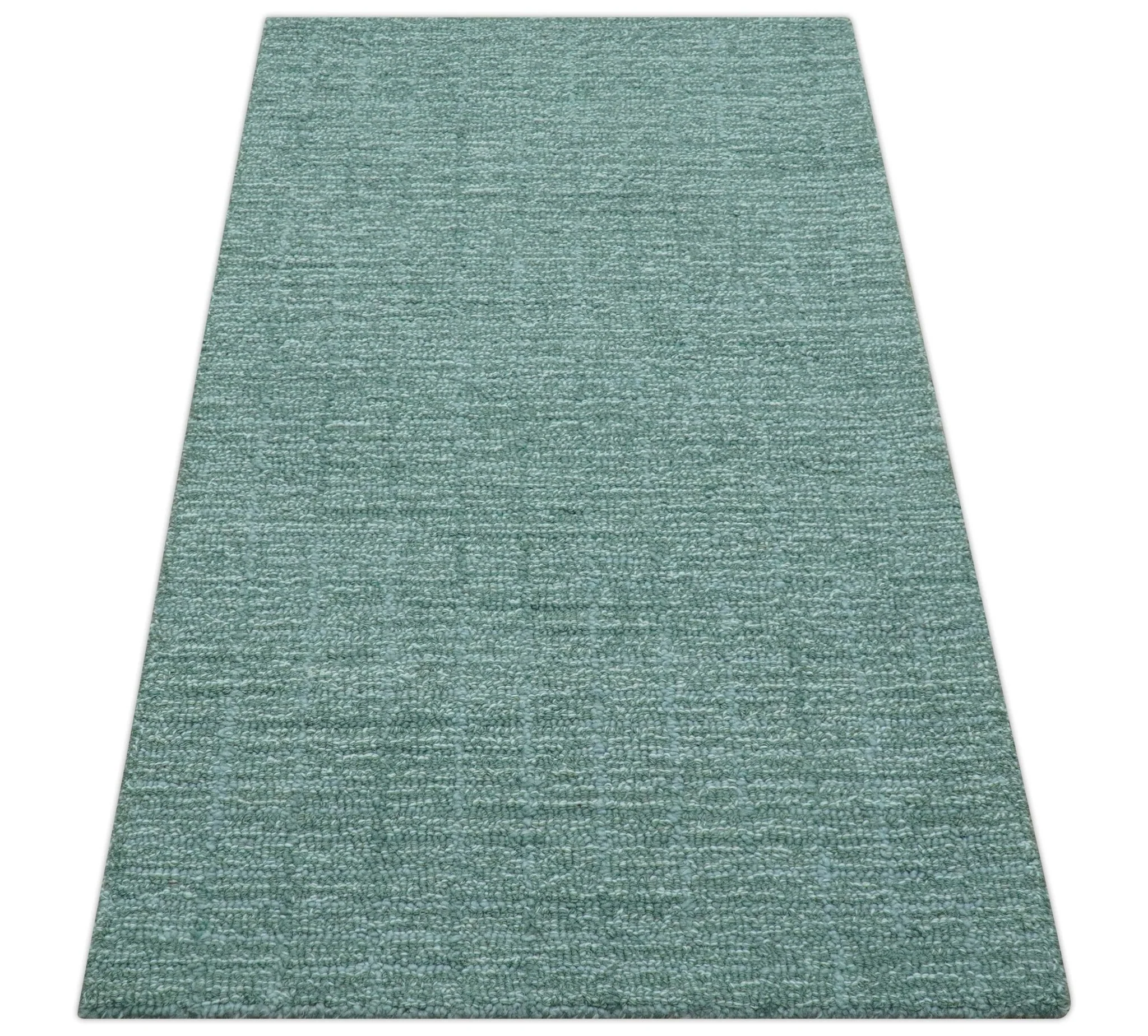 Cam Custom Made Modern Style Teal Hand Tufted Wool Rug - Image 9
