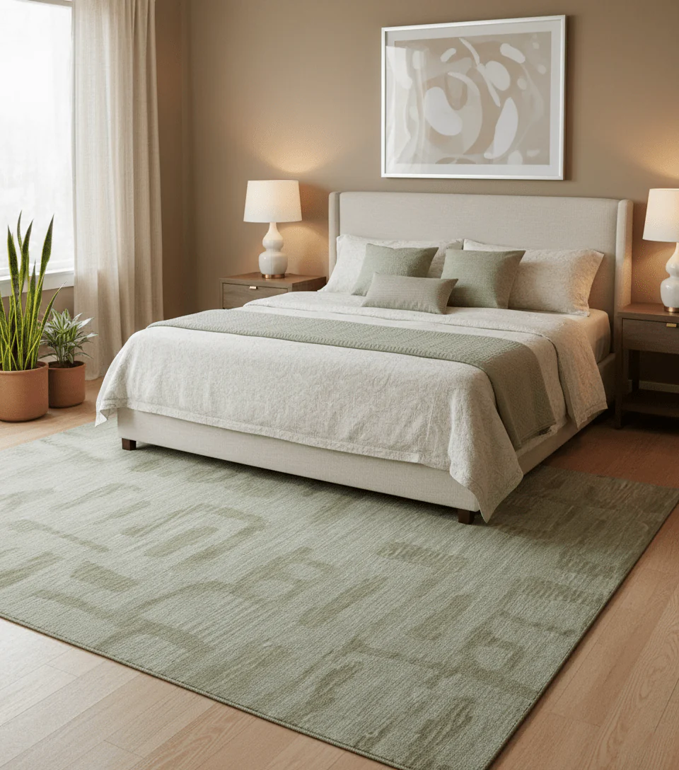 Custom Made brown And Ivory Modern Abstract Pattern Hand Tufted Wool Area Rug - Image 2
