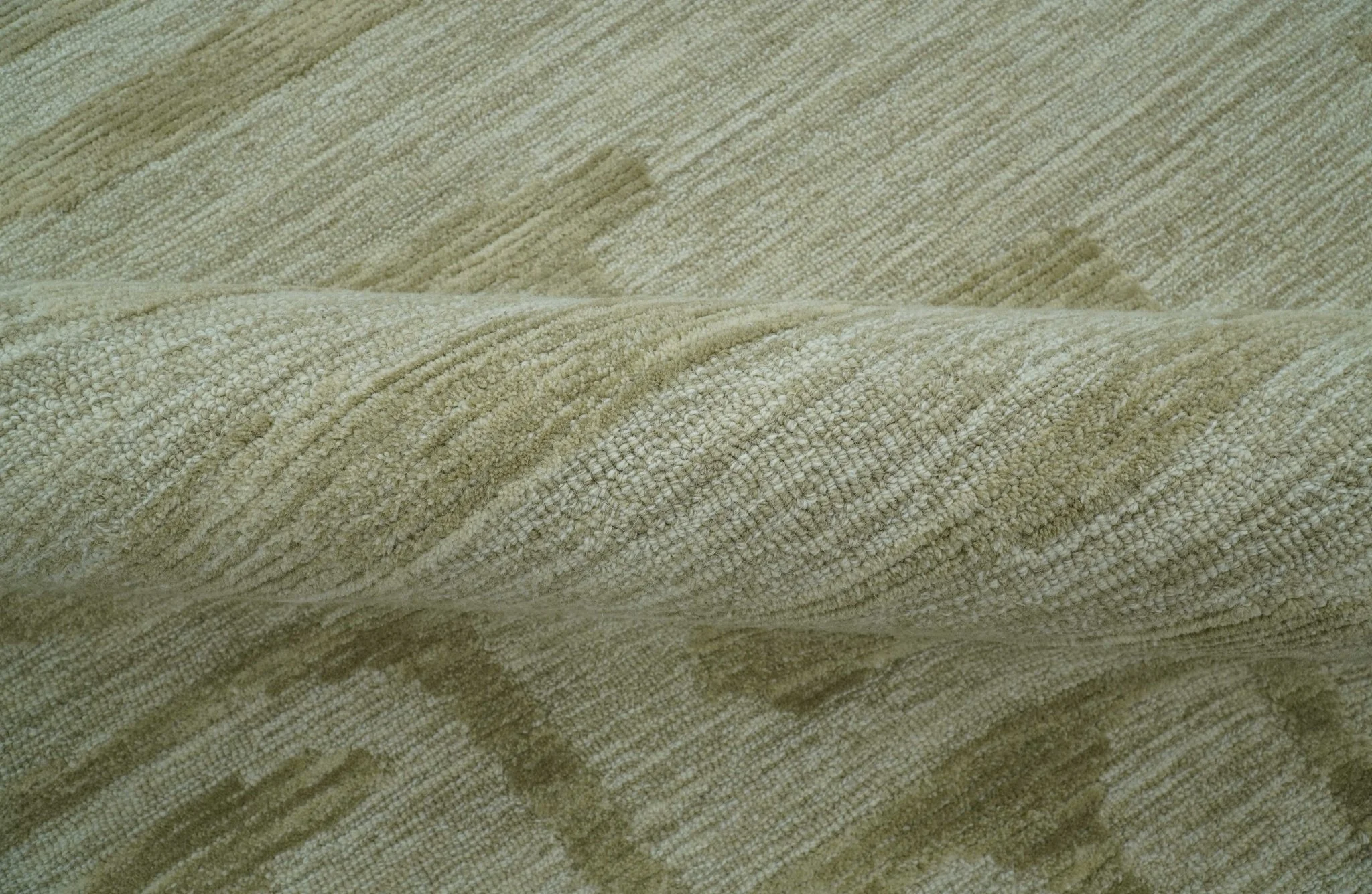 Custom Made brown And Ivory Modern Abstract Pattern Hand Tufted Wool Area Rug - Image 7