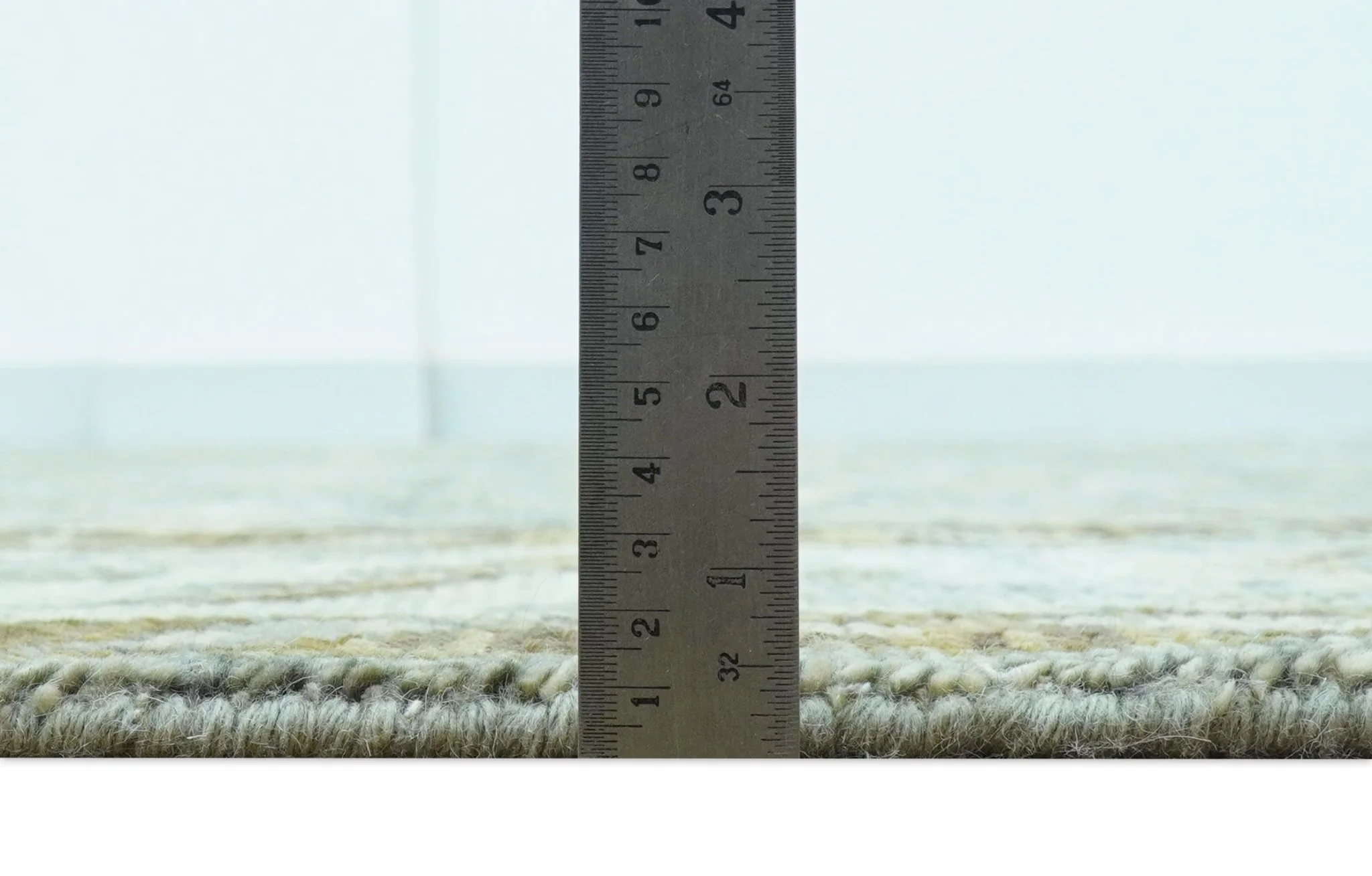 Custom Made Silver Traditional Heriz Design Hand Knotted wool area rug - Image 6