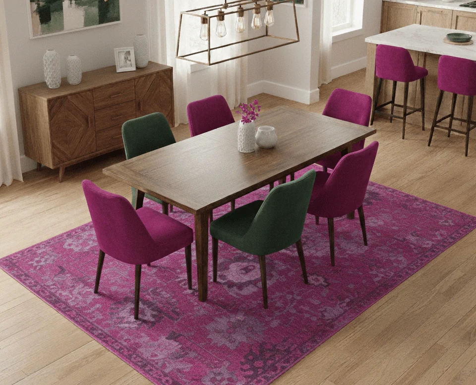 Custom Made Overdyed Traditional Oushak Purple Hand Tufted Wool Area Rug - Image 2