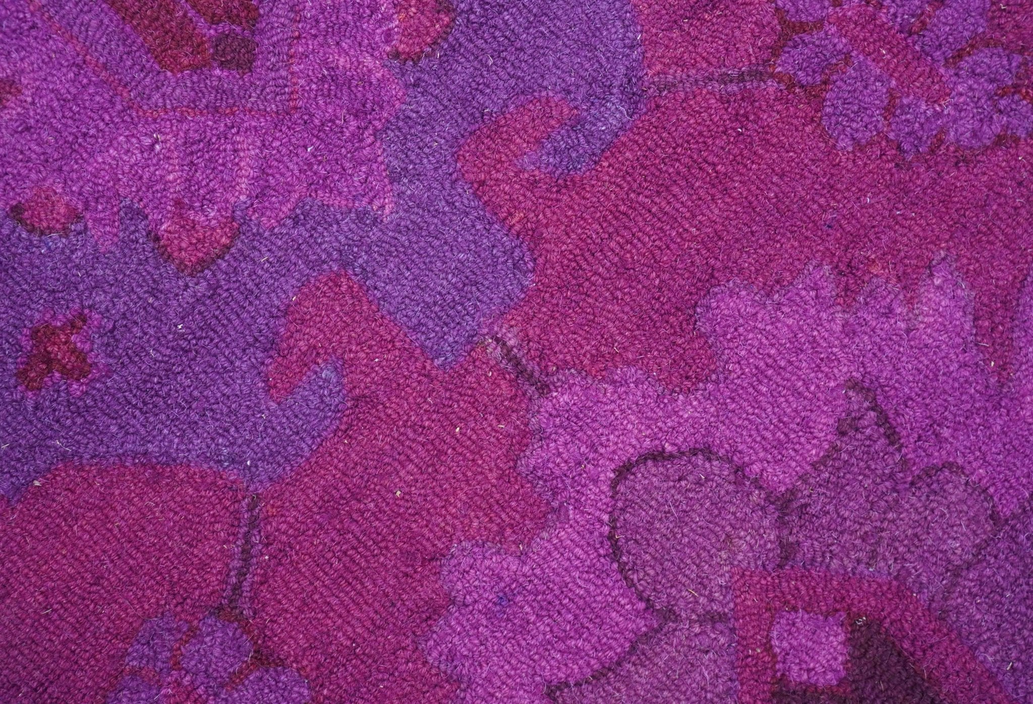 Custom Made Overdyed Traditional Oushak Purple Hand Tufted Wool Area Rug - Image 4